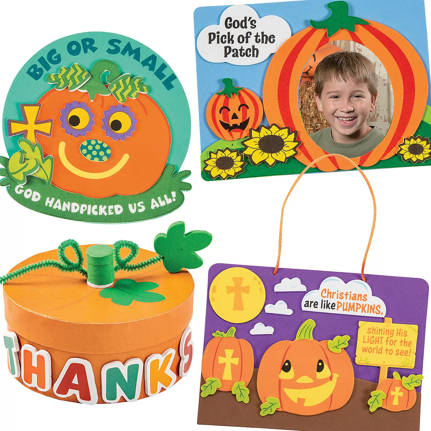 Hot Bulk Fall Faith Pumpkin Craft Assortment Kit - Makes 48 Halloween Fun Kits