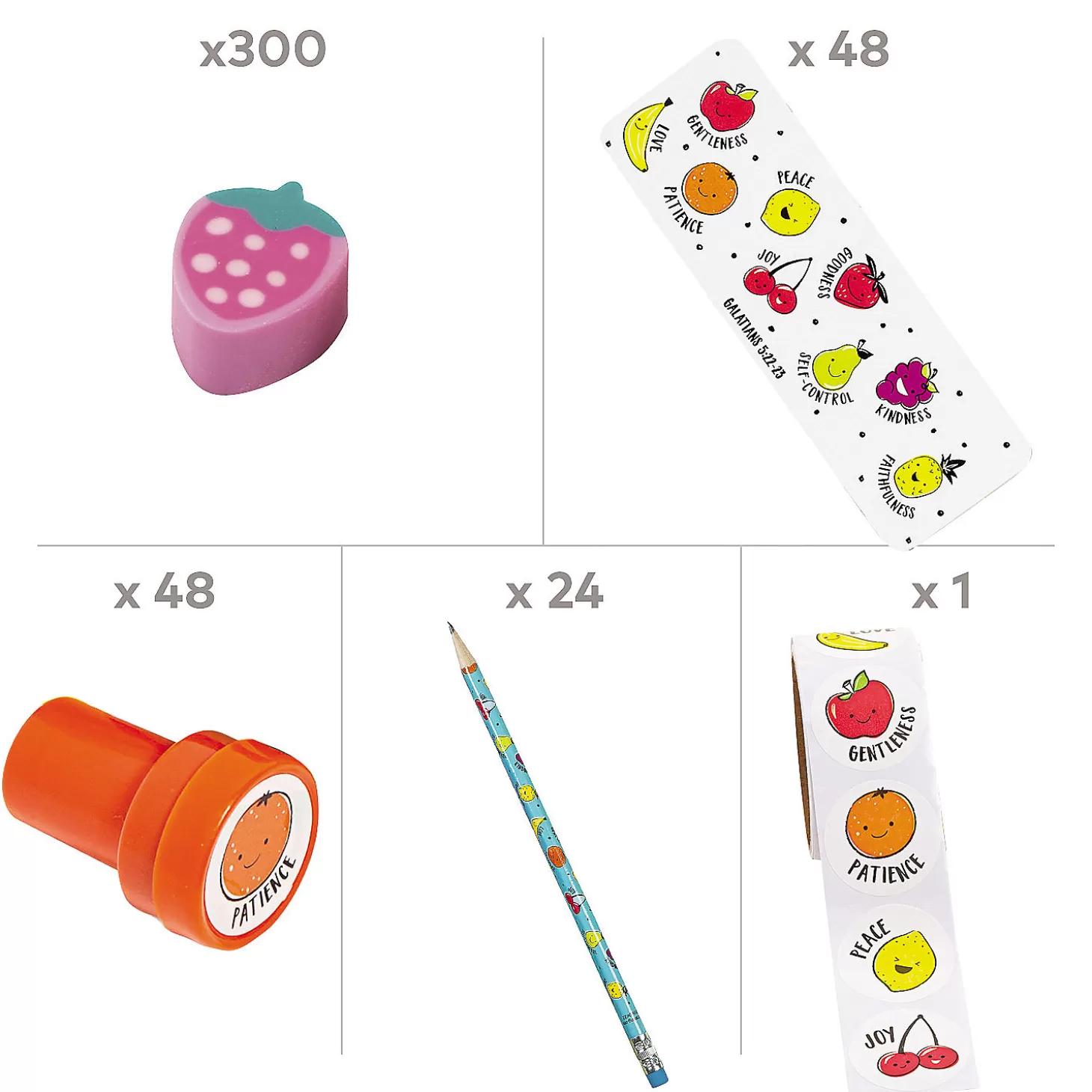 Outlet Bulk Fruit Of The Spirit Handout Assortment Kit For 48 Bulk Halloween Supplies