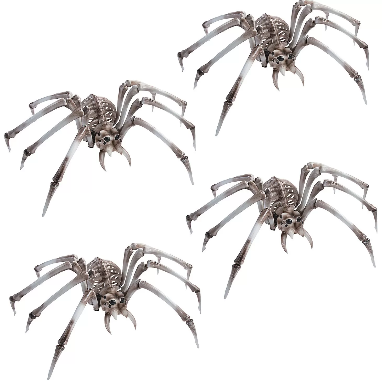 Store Bulk Giant Skeleton Spider Halloween Decorations - 4 Pc. Skulls & Skeletons