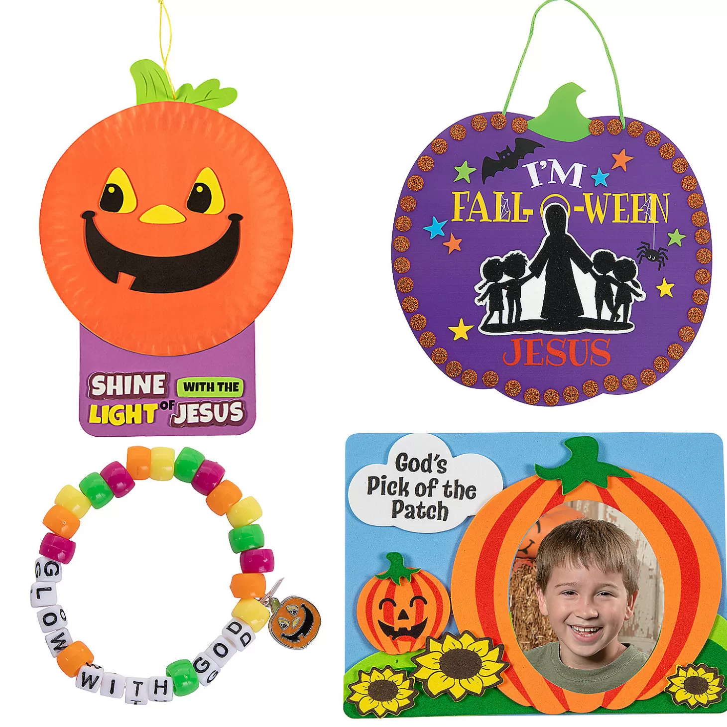 New Bulk Halloween Fall-O-Ween Jesus Craft Kit Assortment - Makes 48 Halloween Fun Kits