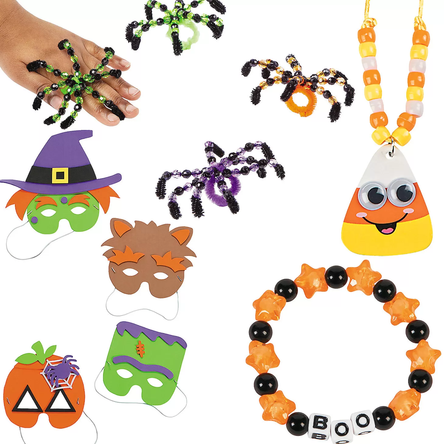 New Bulk Halloweendress Up These Bones Craft Kit Assortment - Makes 60 Boo Bags