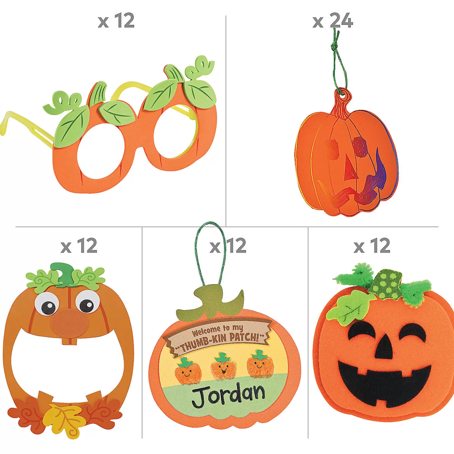 Flash Sale Bulk Perfect Pumpkins Craft Kit Assortment - Makes 72 Halloween Fun Kits