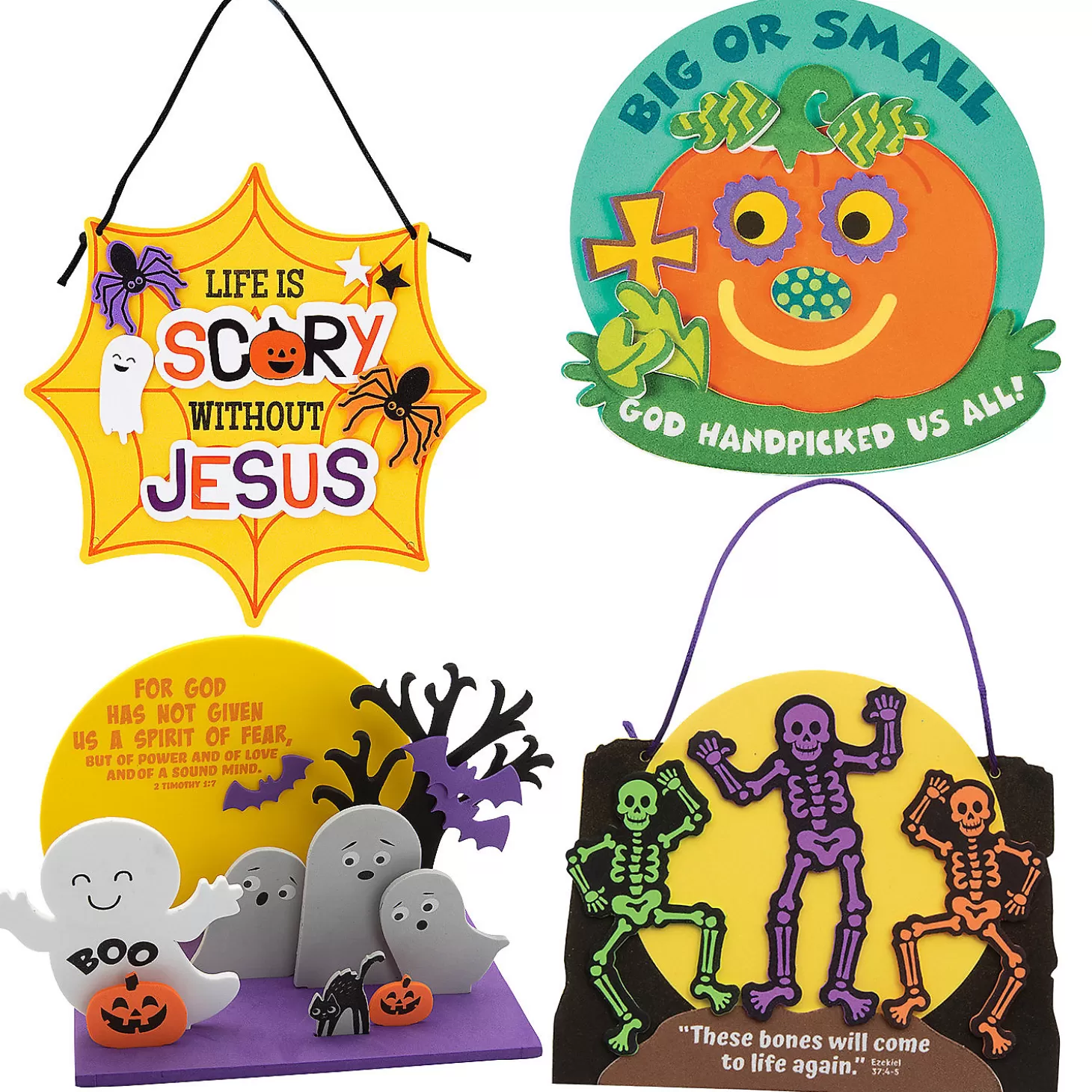 Hot Bulk Religious Halloween Craft Assortment - Makes 48 Halloween Fun Kits