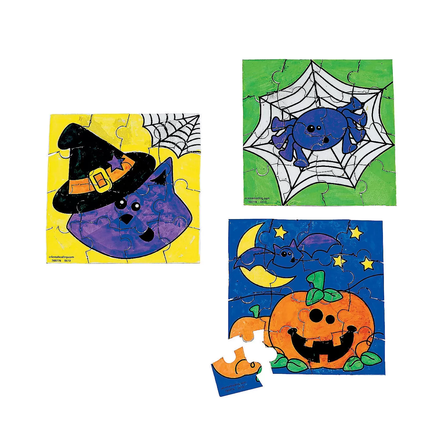 Best Bulk Set Of 50 Color Your Own Halloween Friends Mini Puzzles Boo Bags