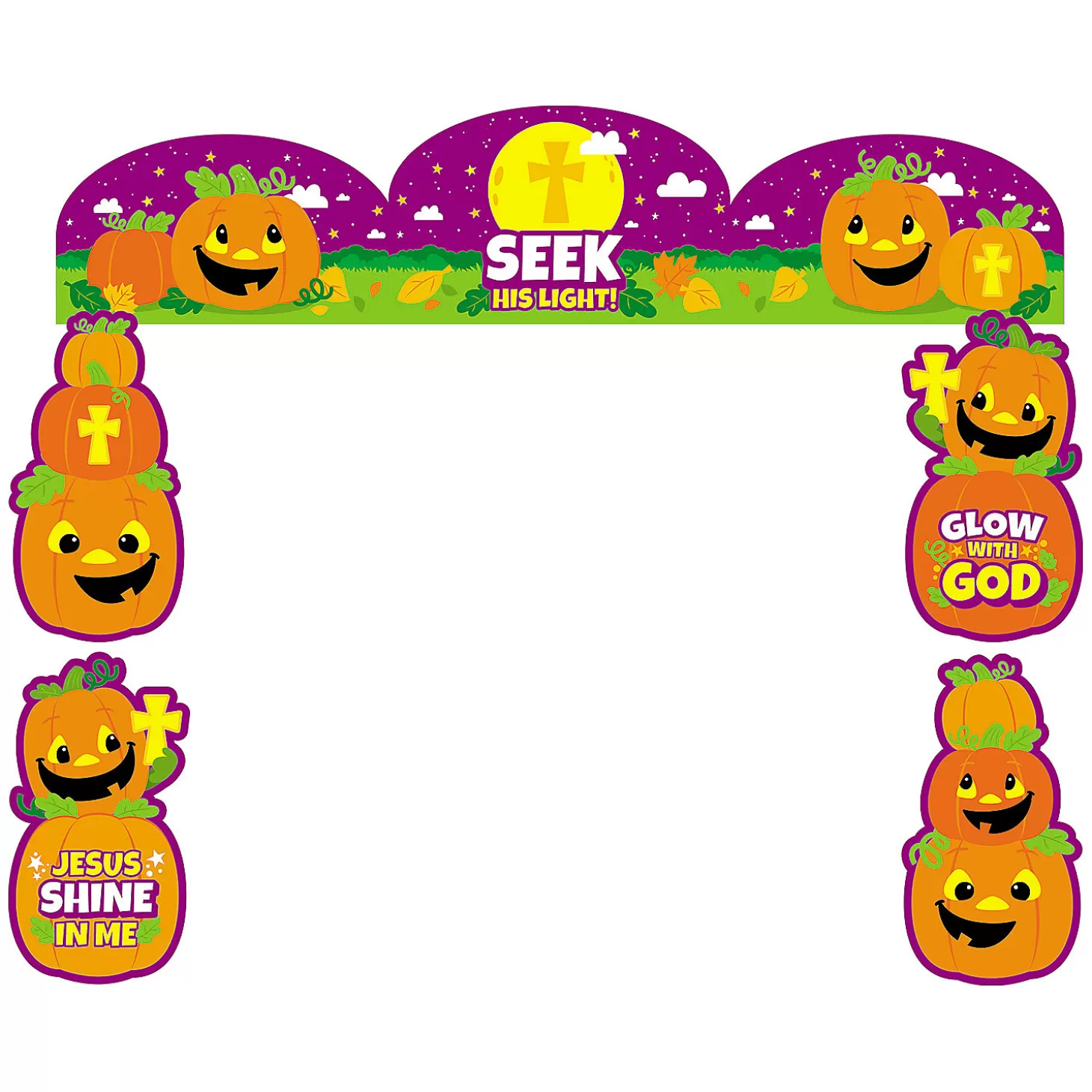 Hot Christian Pumpkin Trunk-Or-Treat Decorating Basic Kit - 7 Pc. Halloween Fun Kits
