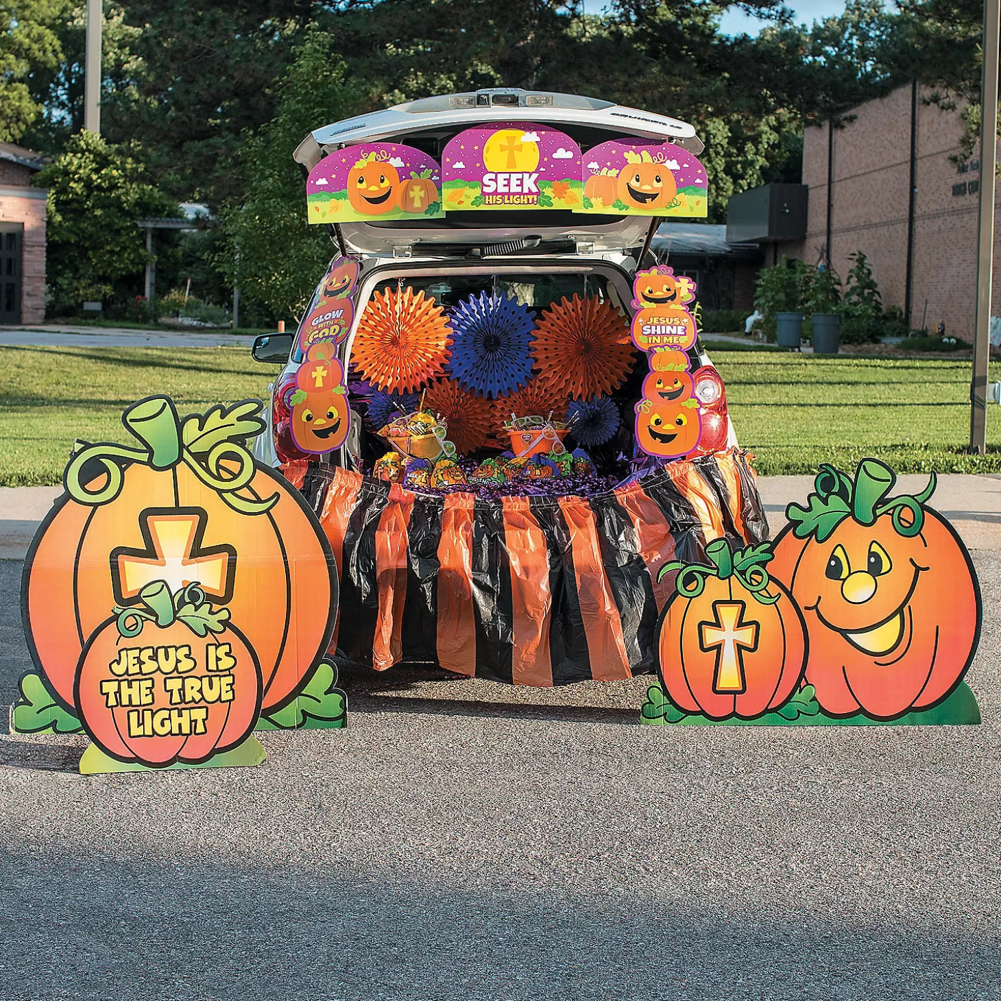 Hot Christian Pumpkin Trunk-Or-Treat Decorating Basic Kit - 7 Pc. Halloween Fun Kits