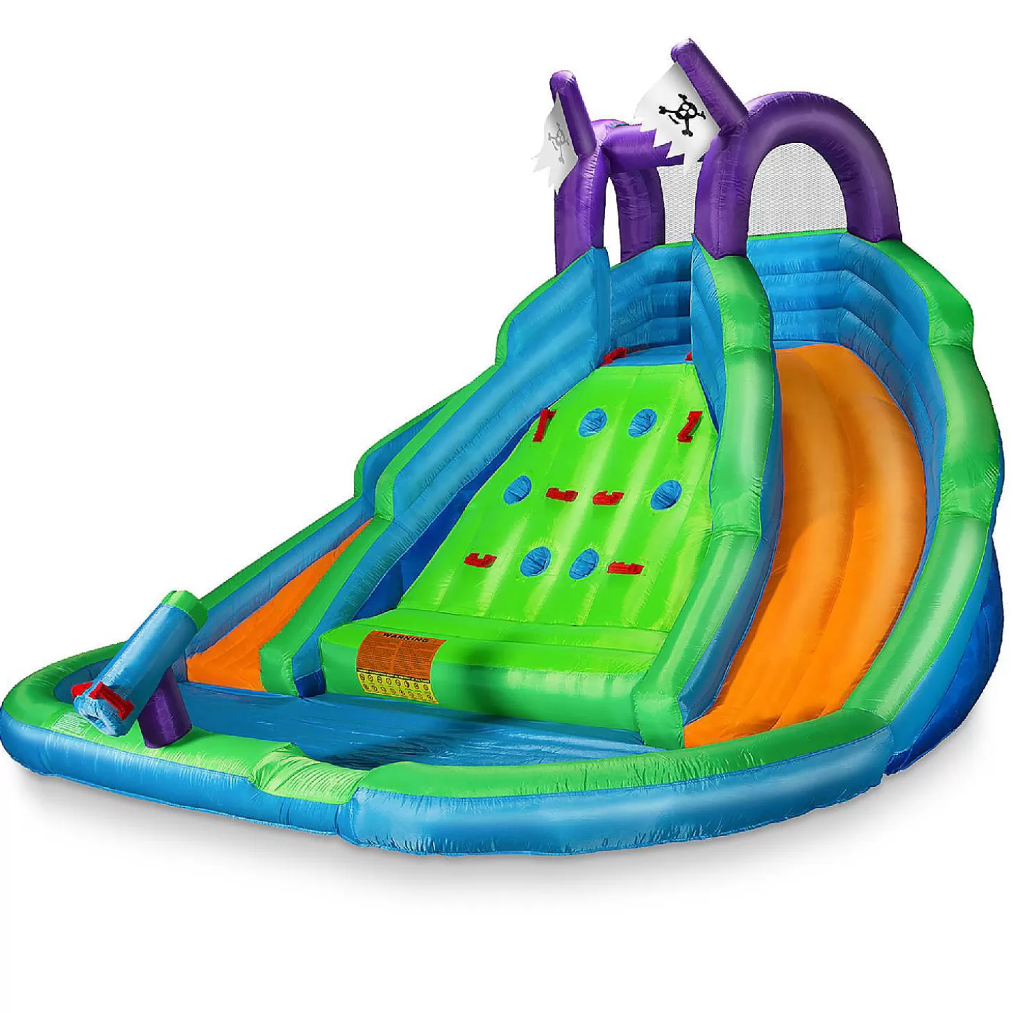 Online Cloud 9 Bounce House With Climbing Wall, Water Slide And Pool With Blower Water Toys