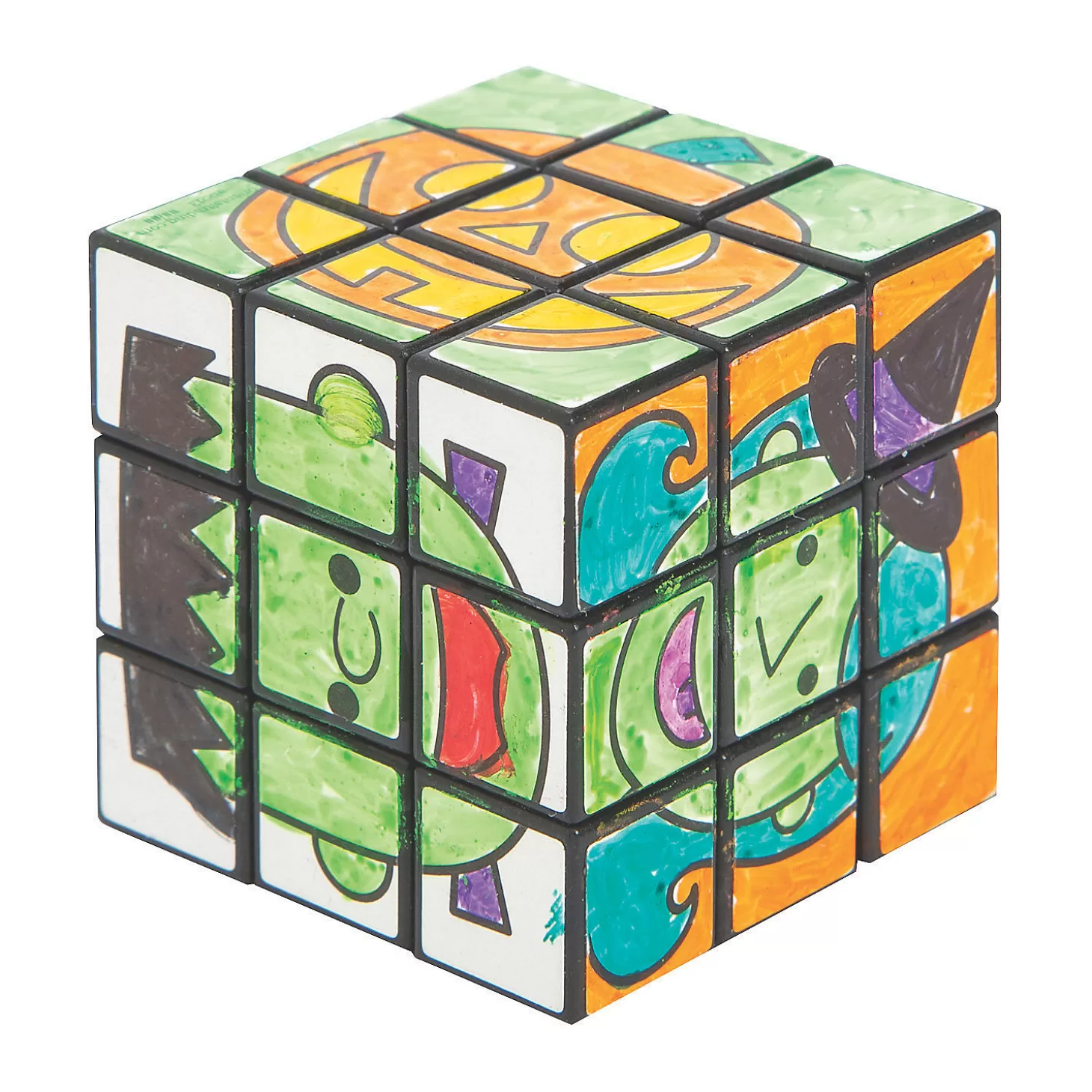 Cheap Color Your Own Halloween Mini Puzzle Cubes - 12 Pc. Games & Activities