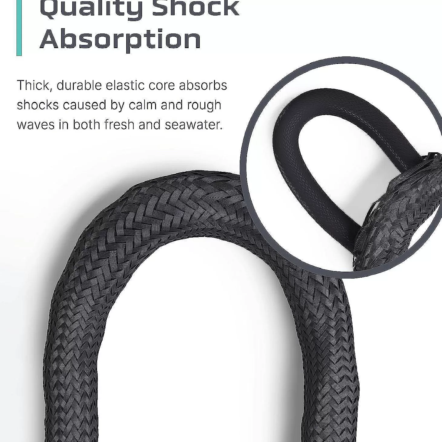 Flash Sale Colt Sports 2 Pack Bungee Dock Lines Mooring Rope For Boats - Blue, White And Black 5 Feet - Marine Rope, Elastic Boat, Jet Ski With Secure Stainless Steel Hook Water Toys