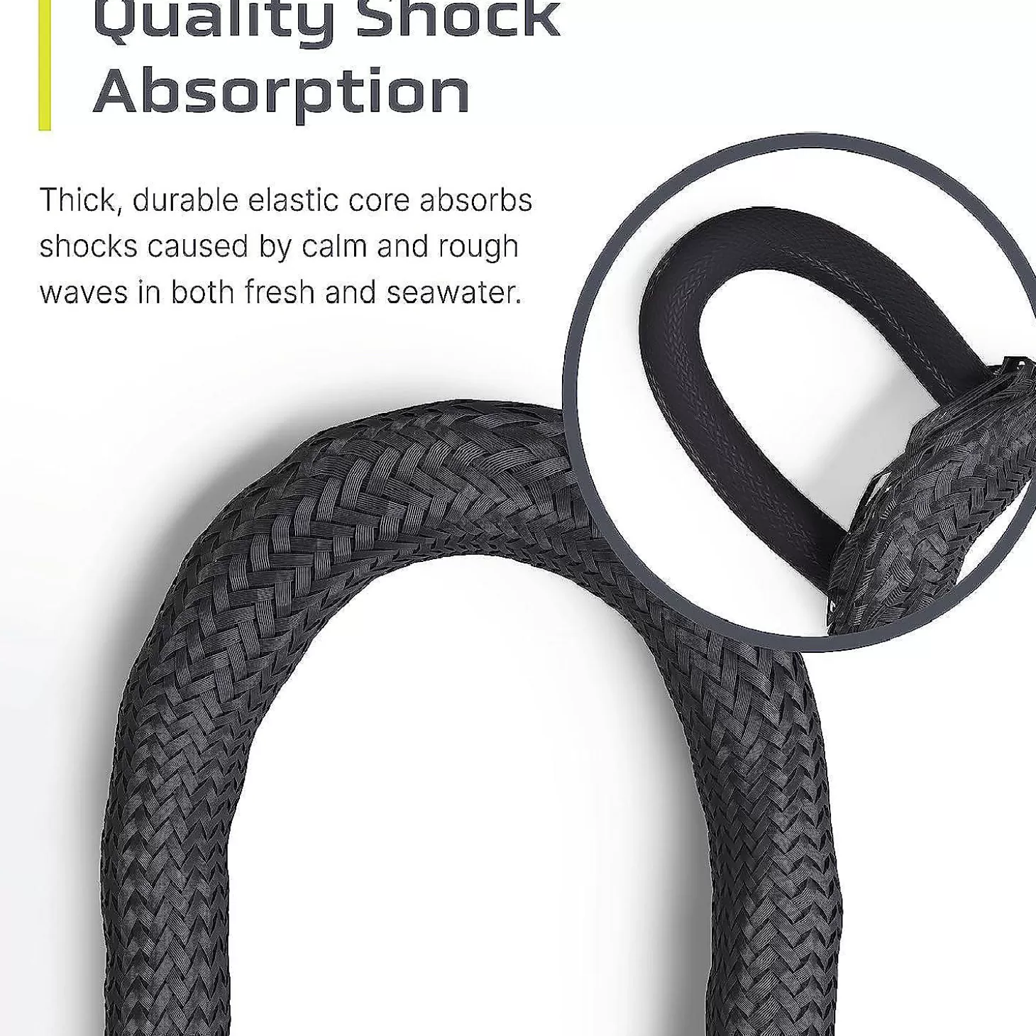 Fashion Colt Sports 2 Pack Bungee Dock Lines Mooring Rope For Boats - Green & Yellow 5 Feet - Marine Rope, Elastic Boat, Jet Ski, With Secure Stainless Steel Hooks Water Toys
