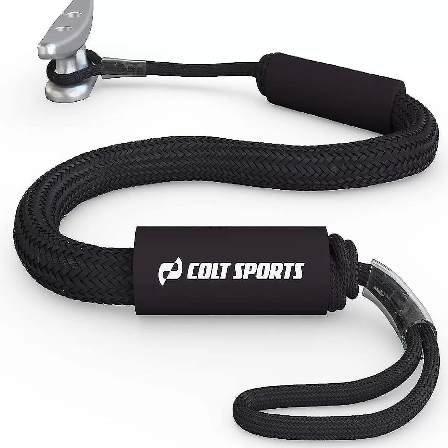 Online Colt Sports Bungee Dock Lines Mooring Rope For Boats - Black 7 Feet - Marine Rope, Elastic Boat, Jet Ski, And Dock Line With Secure Stainless Steel Hooks Water Toys