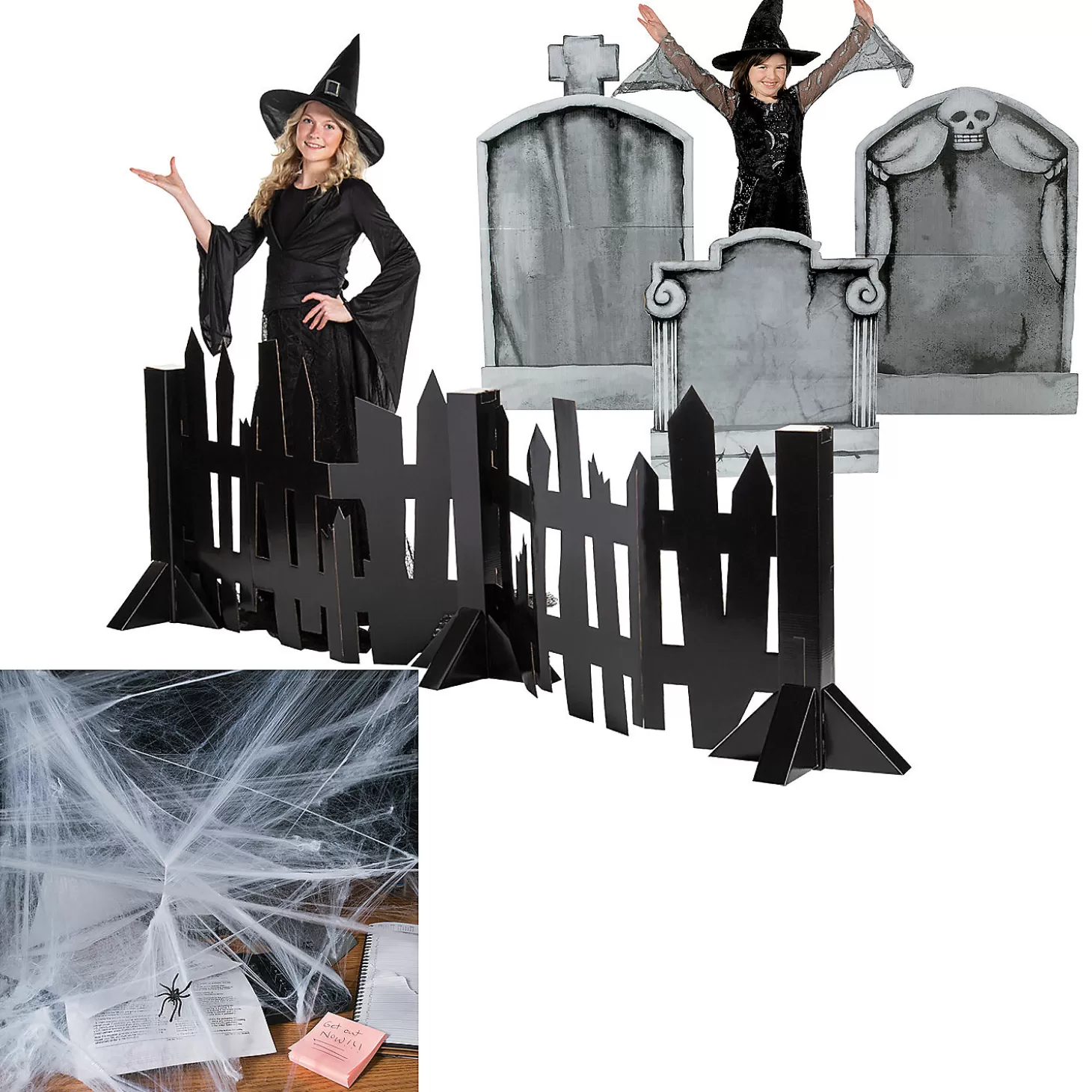 New Creepy Fence Halloween Decorating Kit - 16 Pc. Halloween Fun Kits