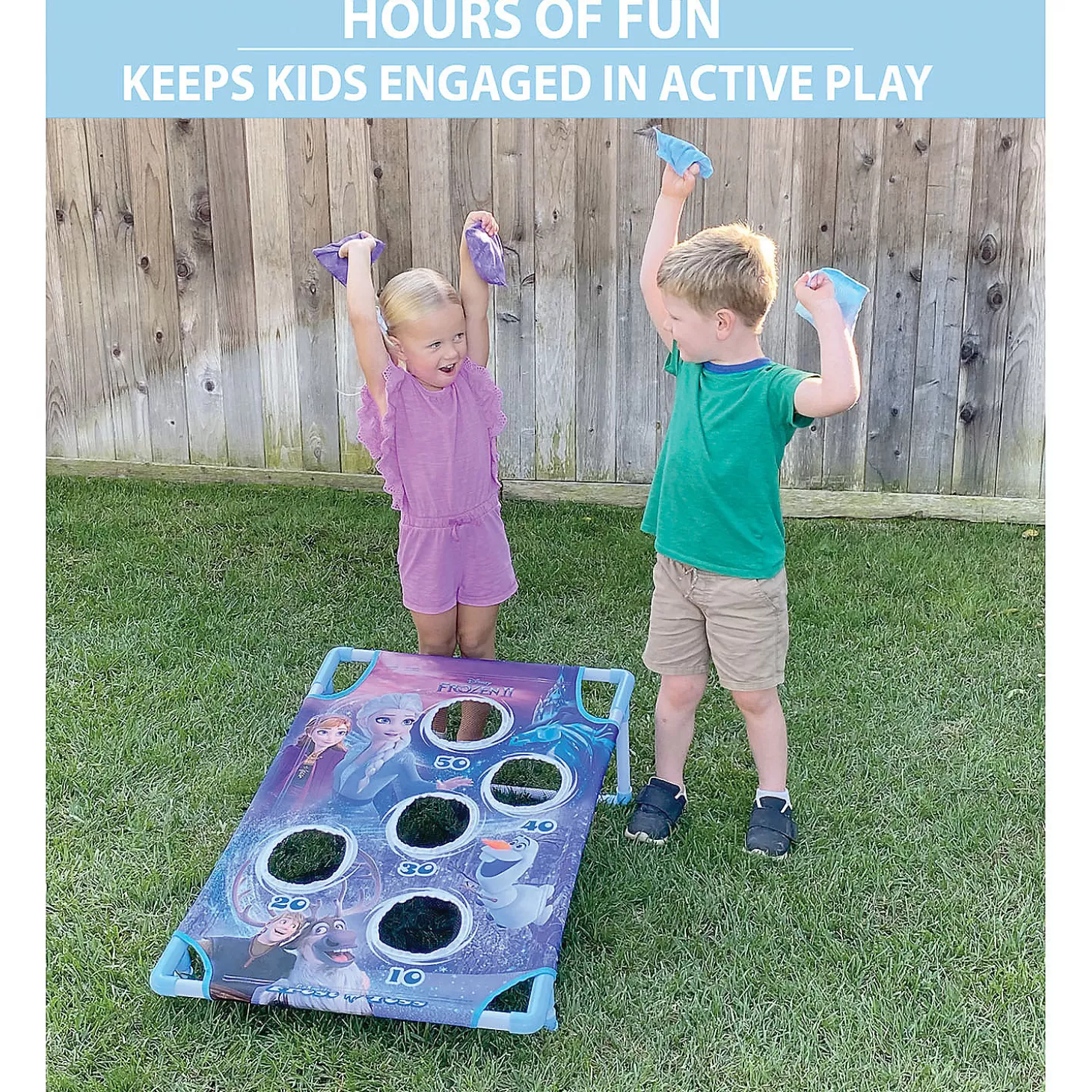 Clearance Disney Frozen 2 Frost Toss Game Set By Gosports - Includes 8 Snowflake Bean Bags With Portable Carrying Case Lawn Games