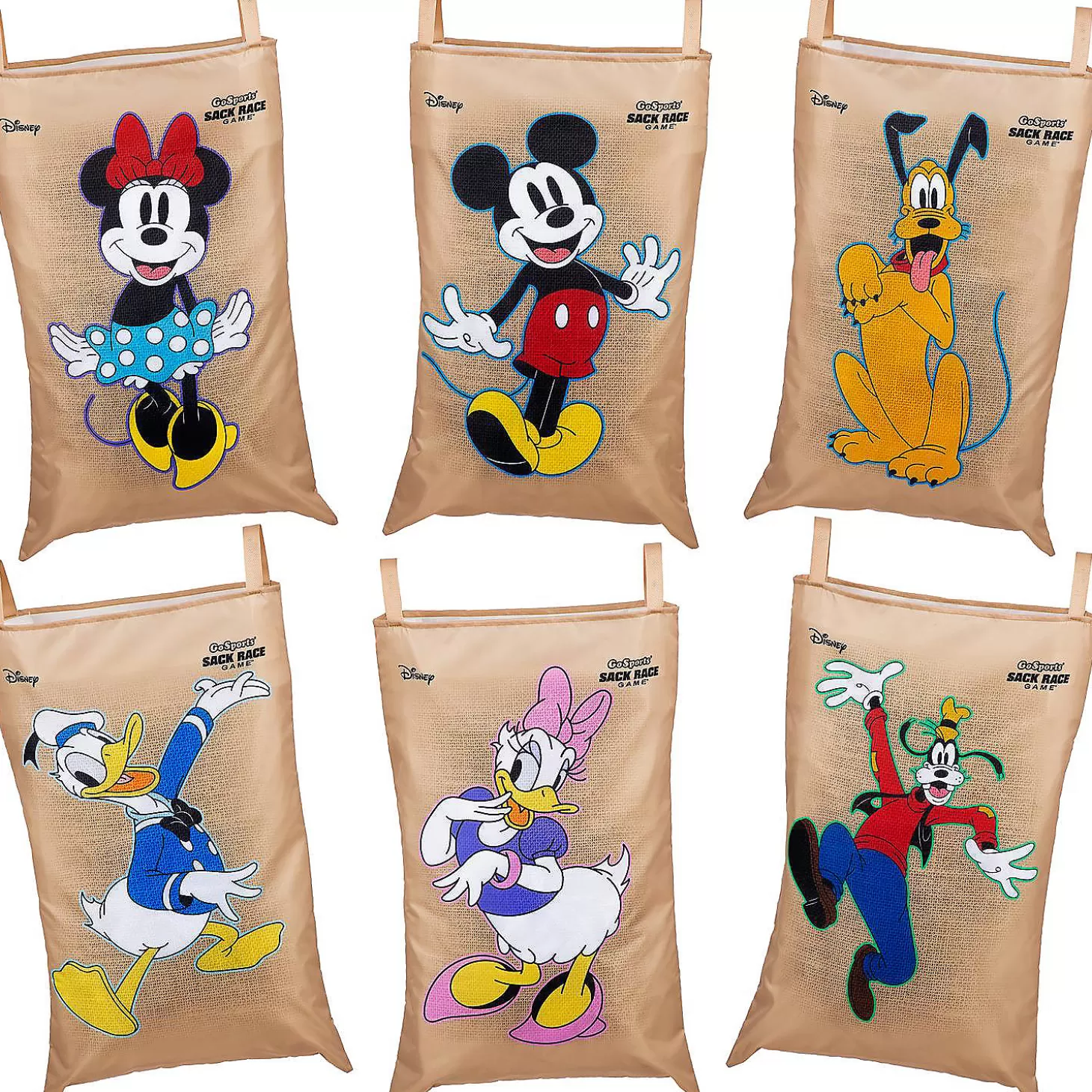 Outlet Disney Mickey And Friends Sack Race Party Game By Gosports - 6 Pack Bags For Kids Lawn Games