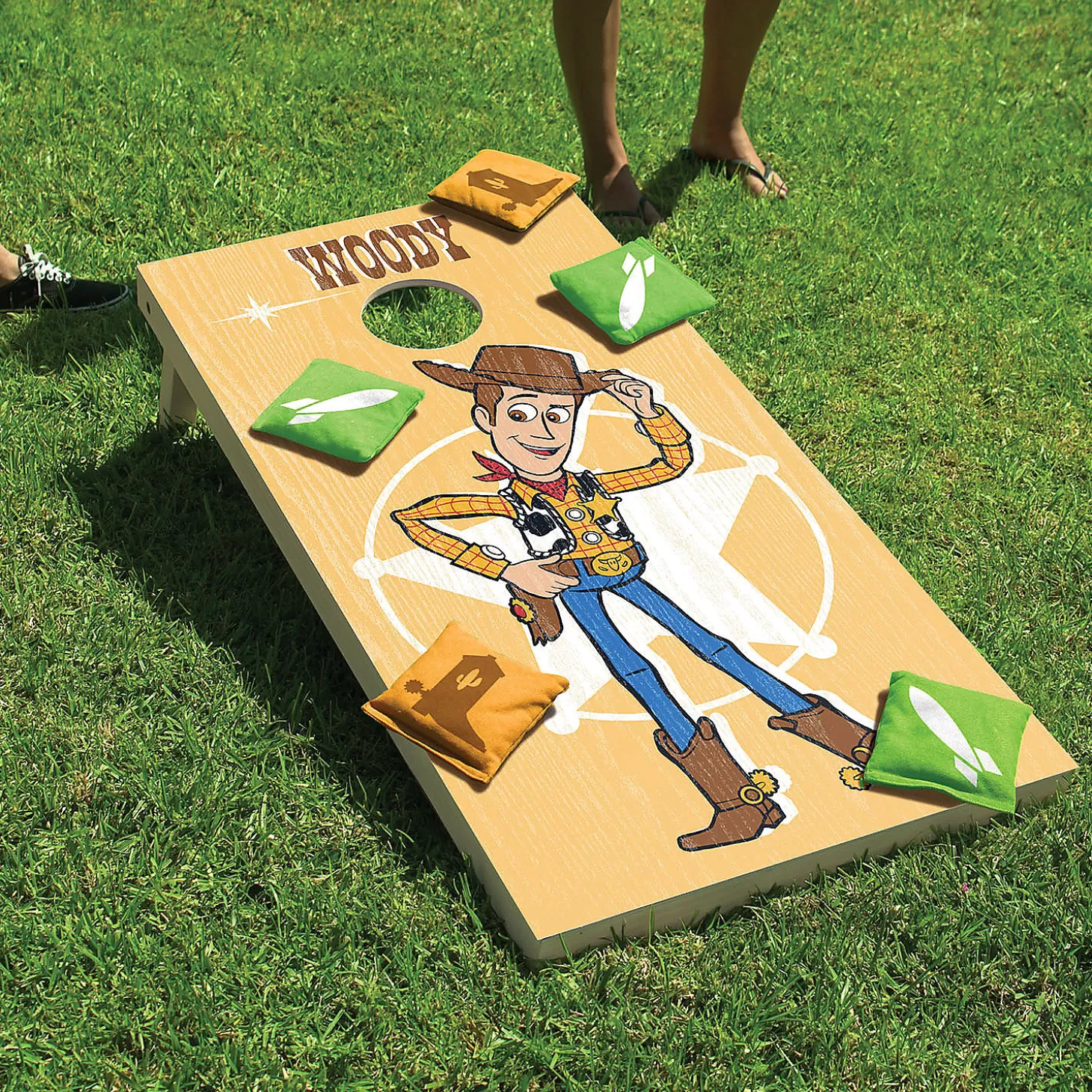 Best Sale Disney Pixar Toy Story Regulation Size Cornhole Set By Gosports - Includes 8 Bean Bags And Portable Carrying Cas Lawn Games