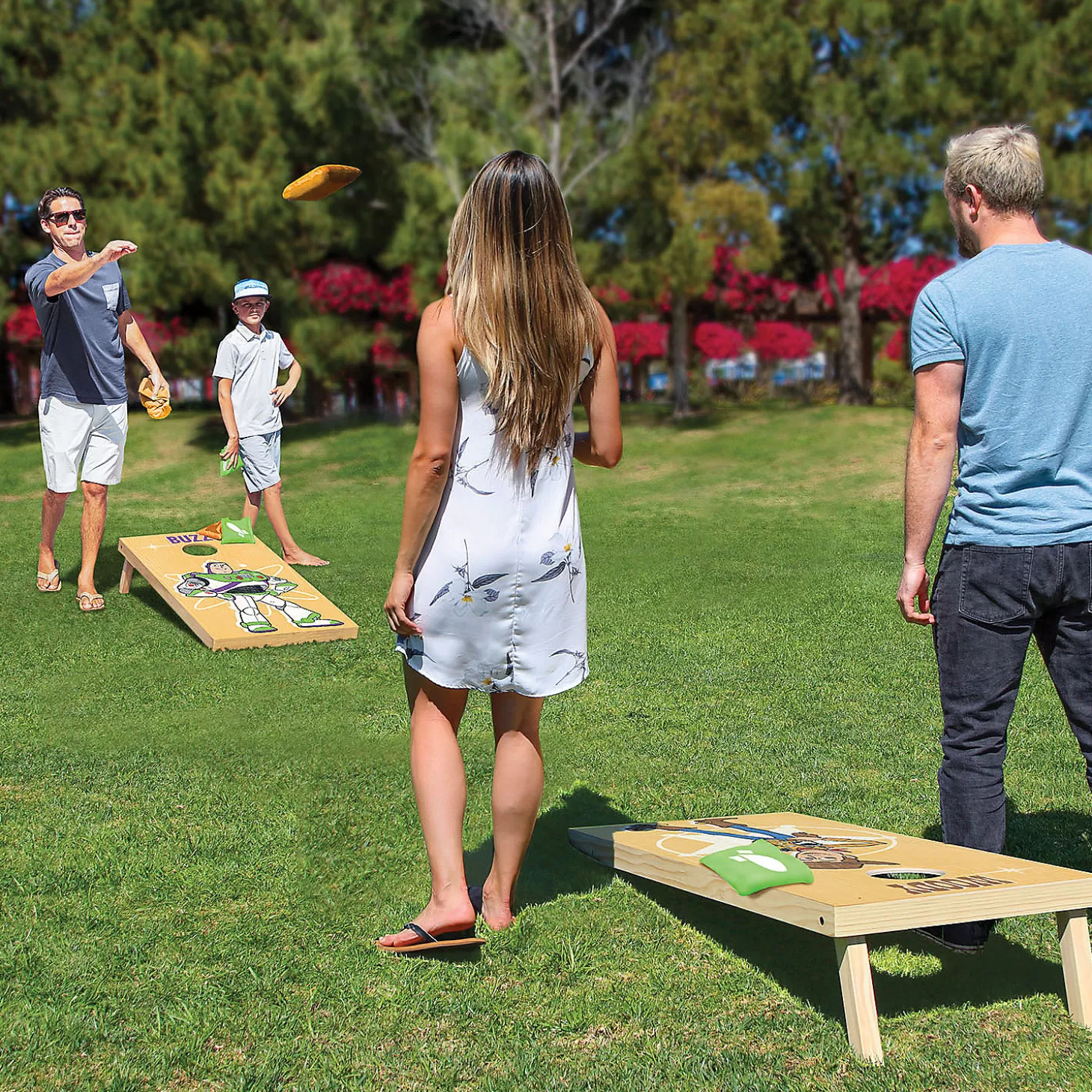 Best Sale Disney Pixar Toy Story Regulation Size Cornhole Set By Gosports - Includes 8 Bean Bags And Portable Carrying Cas Lawn Games