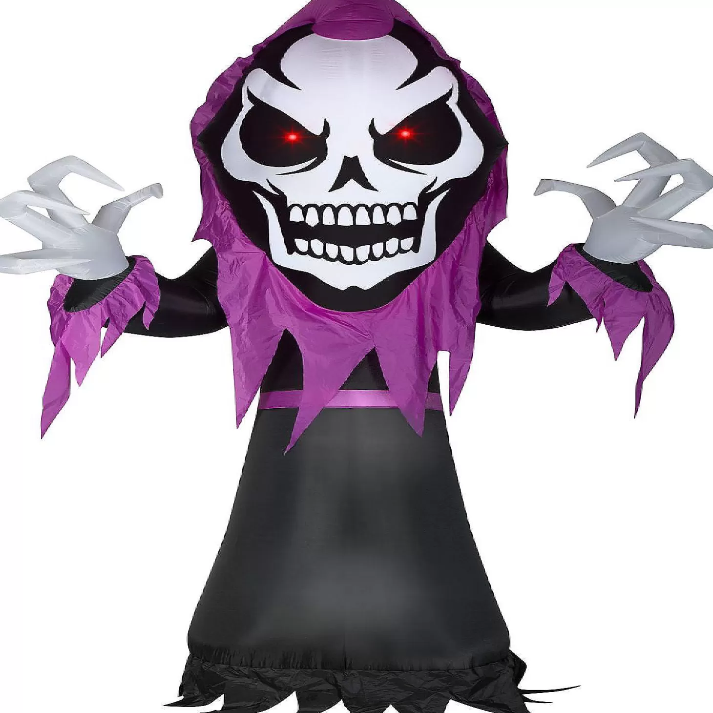 Fashion Gemmy Airblown Skeleton Reaper With Red Led Eyes Giant 10.5 Ft Tall Multicolored Skulls & Skeletons
