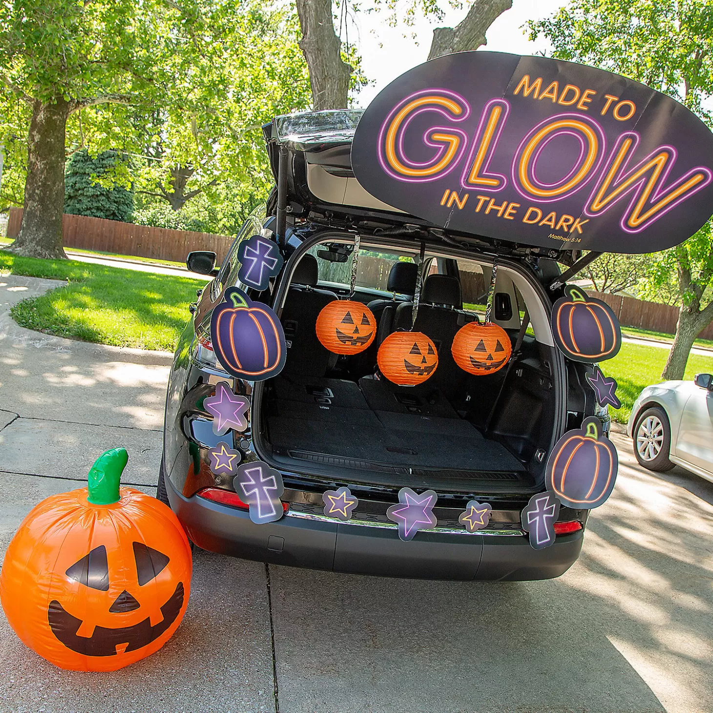 Sale Glow With God Trunk-Or-Treat Decorating Kit -26 Pc. Religious Halloween
