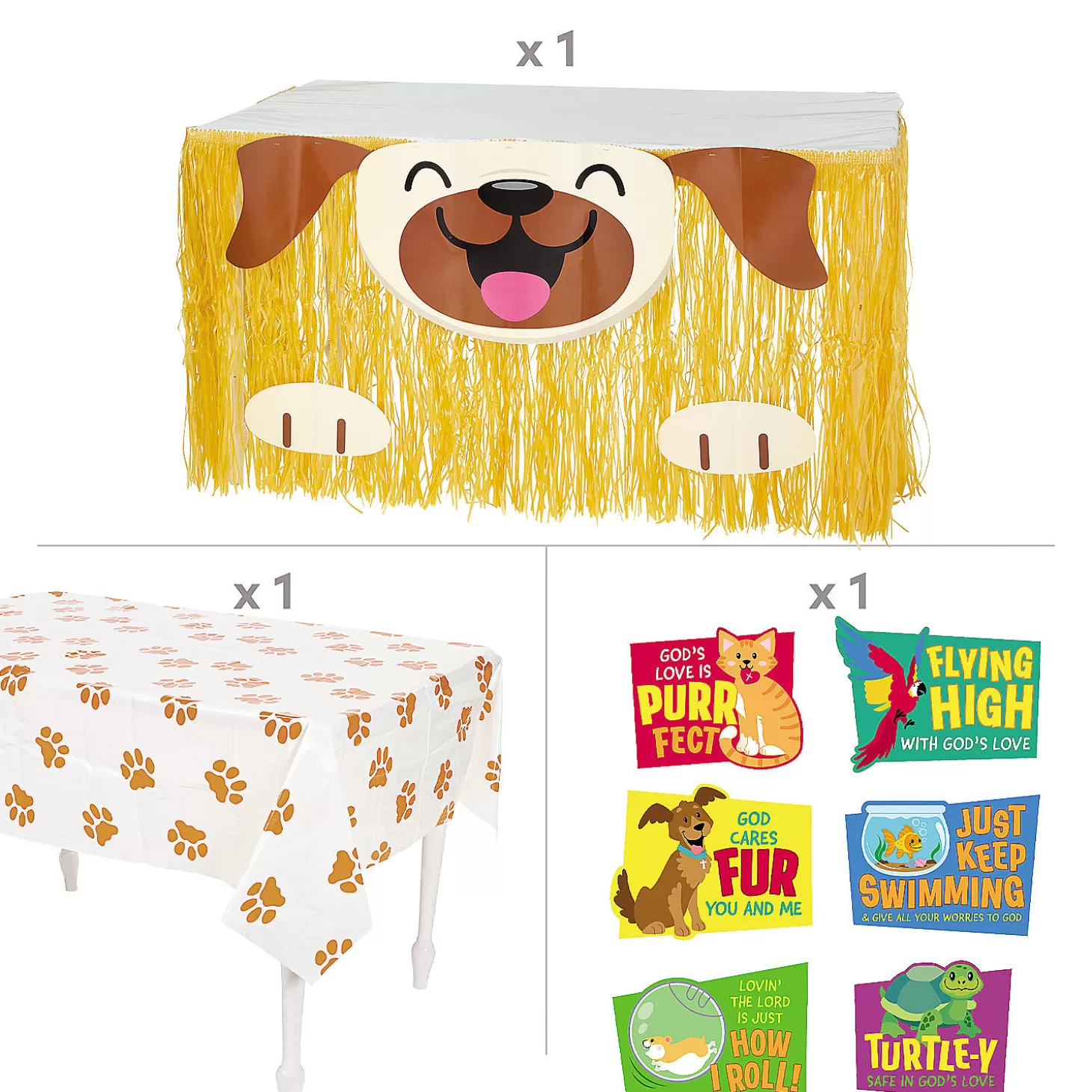 Flash Sale God Cares Fur You Trunk-Or-Treat Decorating Kit - 8 Pc. Religious Halloween