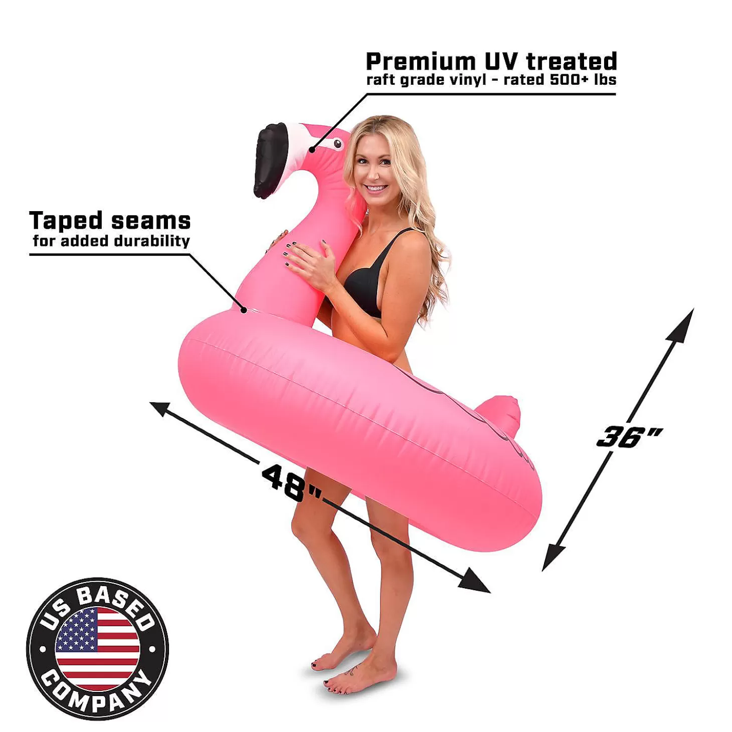 Cheap Gofloats Flamingo Party Tube Inflatable Raft, Float In Style (For Adults And Kids) Water Toys
