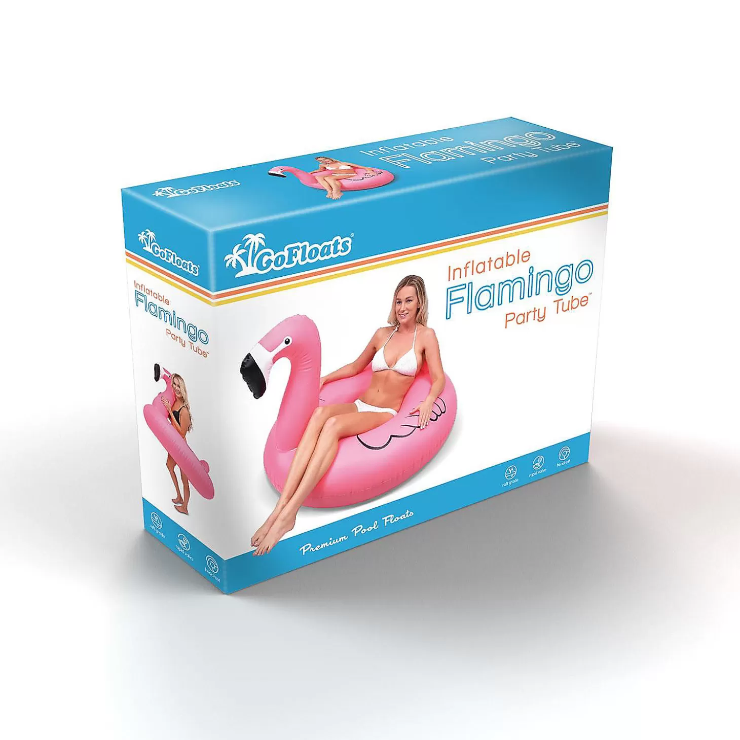 Cheap Gofloats Flamingo Party Tube Inflatable Raft, Float In Style (For Adults And Kids) Water Toys