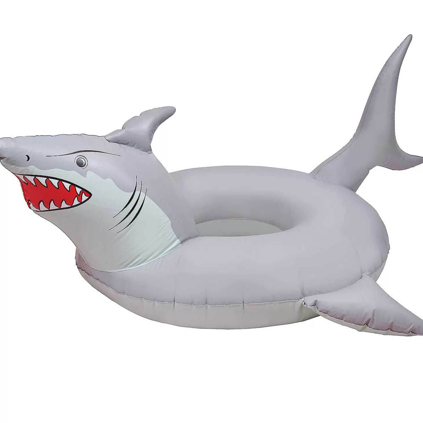 Hot Gofloats 'Great White Bite' Shark Party Tube Inflatable Raft - Fun Pool Float For Adults And Kids Water Toys
