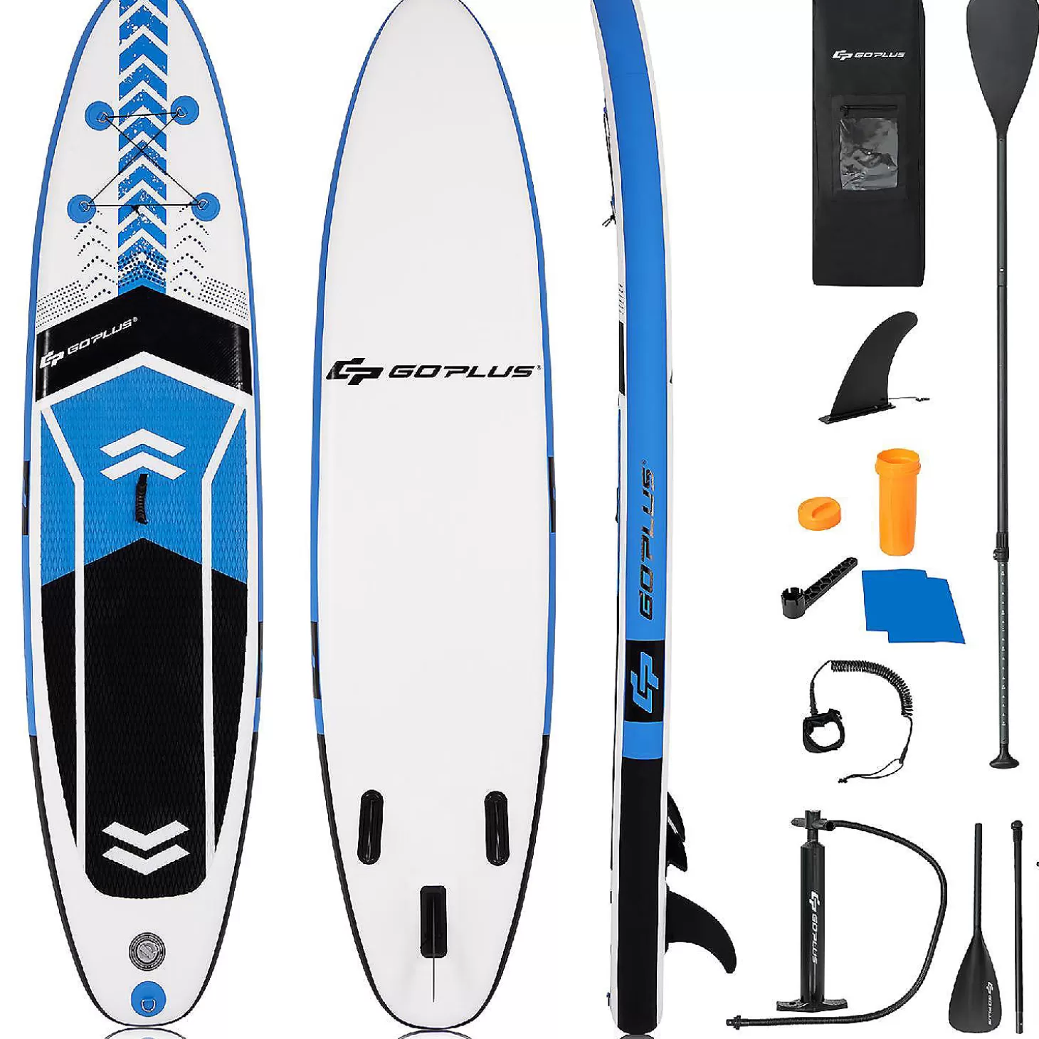 Flash Sale Goplus 10'5'' Inflatable Stand Up Paddle Board Sup With Carrying Bag Aluminum Paddle Water Toys