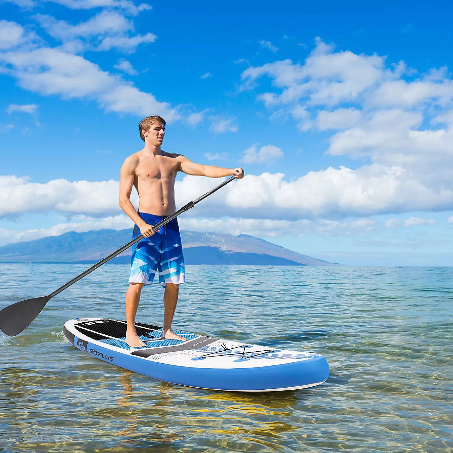 Flash Sale Goplus 10'5'' Inflatable Stand Up Paddle Board Sup With Carrying Bag Aluminum Paddle Water Toys