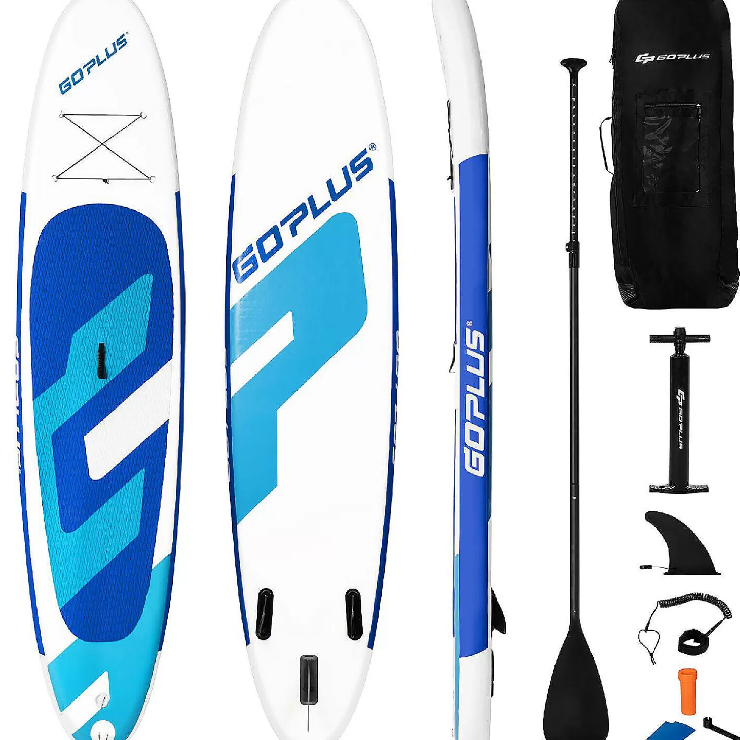 Best Sale Goplus 10Ft Inflatable Stand Up Paddle Board 6'' Thick W/ Backpack Leash Aluminum Paddle Water Toys