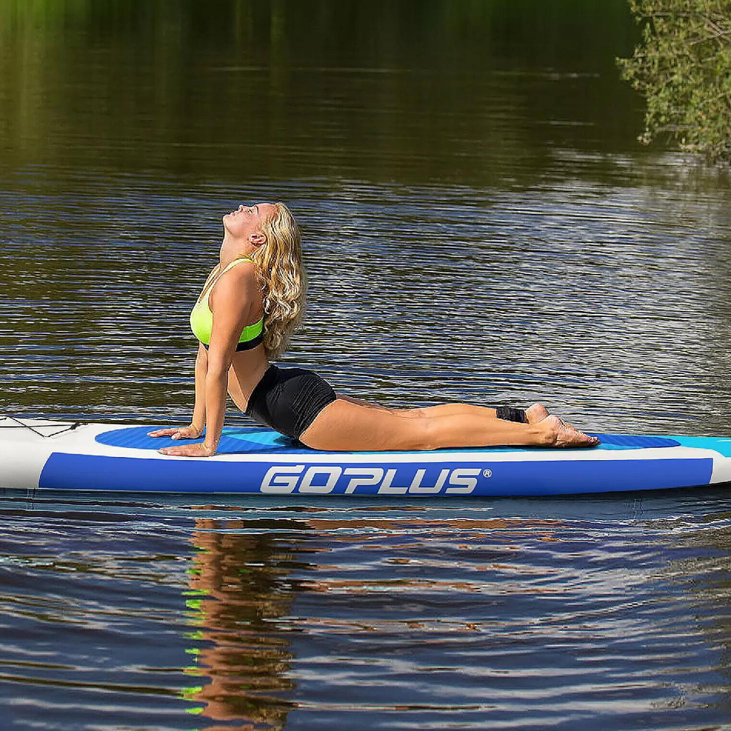 Best Sale Goplus 10Ft Inflatable Stand Up Paddle Board 6'' Thick W/ Backpack Leash Aluminum Paddle Water Toys