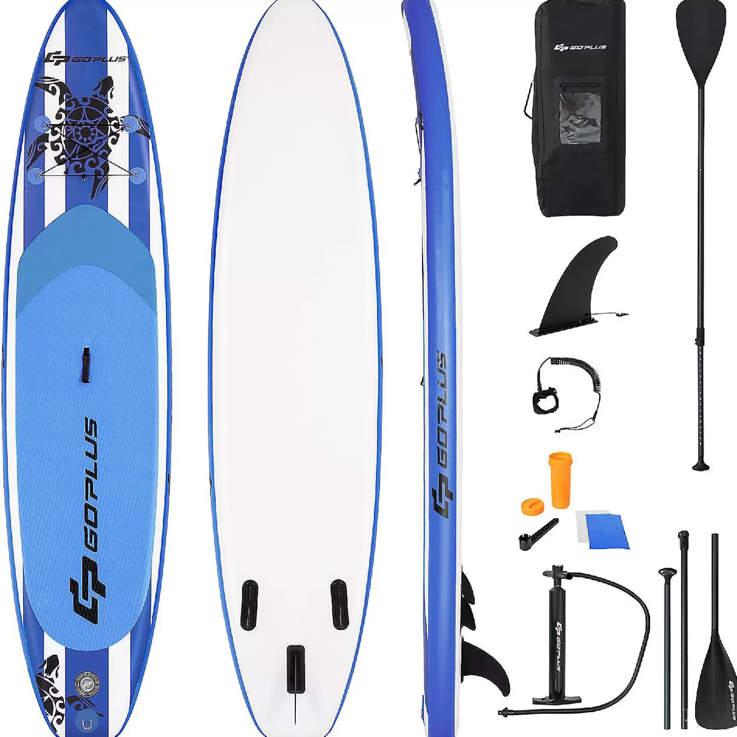 Flash Sale Goplus 11' Inflatable Stand Up Paddle Board Sup W/Carrying Bag Aluminum Paddle Water Toys