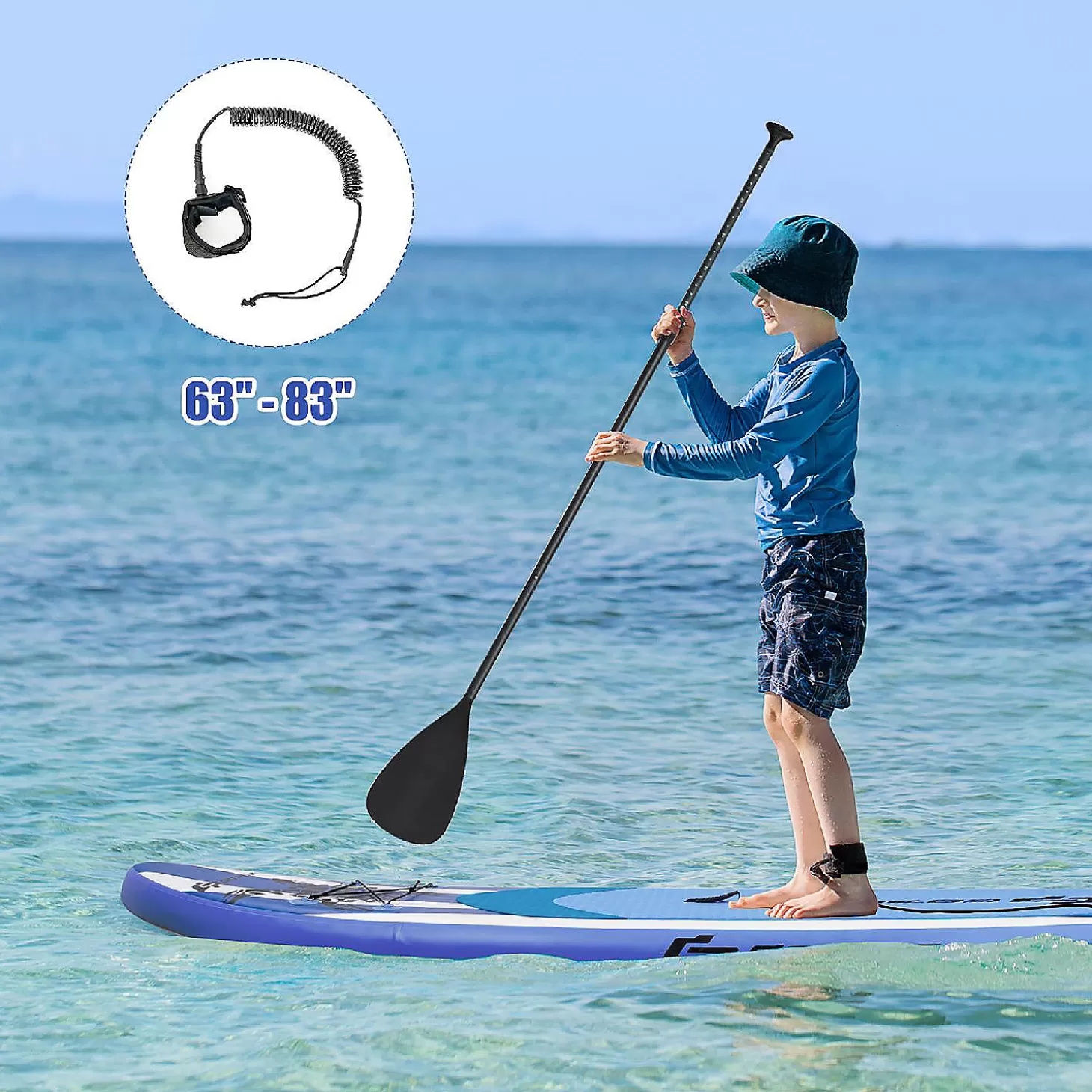 Flash Sale Goplus 11' Inflatable Stand Up Paddle Board Sup W/Carrying Bag Aluminum Paddle Water Toys