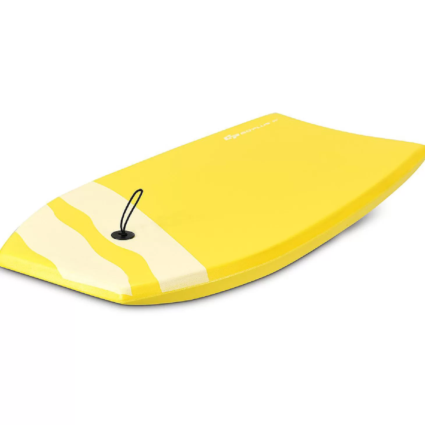 Cheap Goplus 41'' Lightweight Super Bodyboard Surfing W/Leash Ixpe Deck Eps Core Boarding Yellow Water Toys