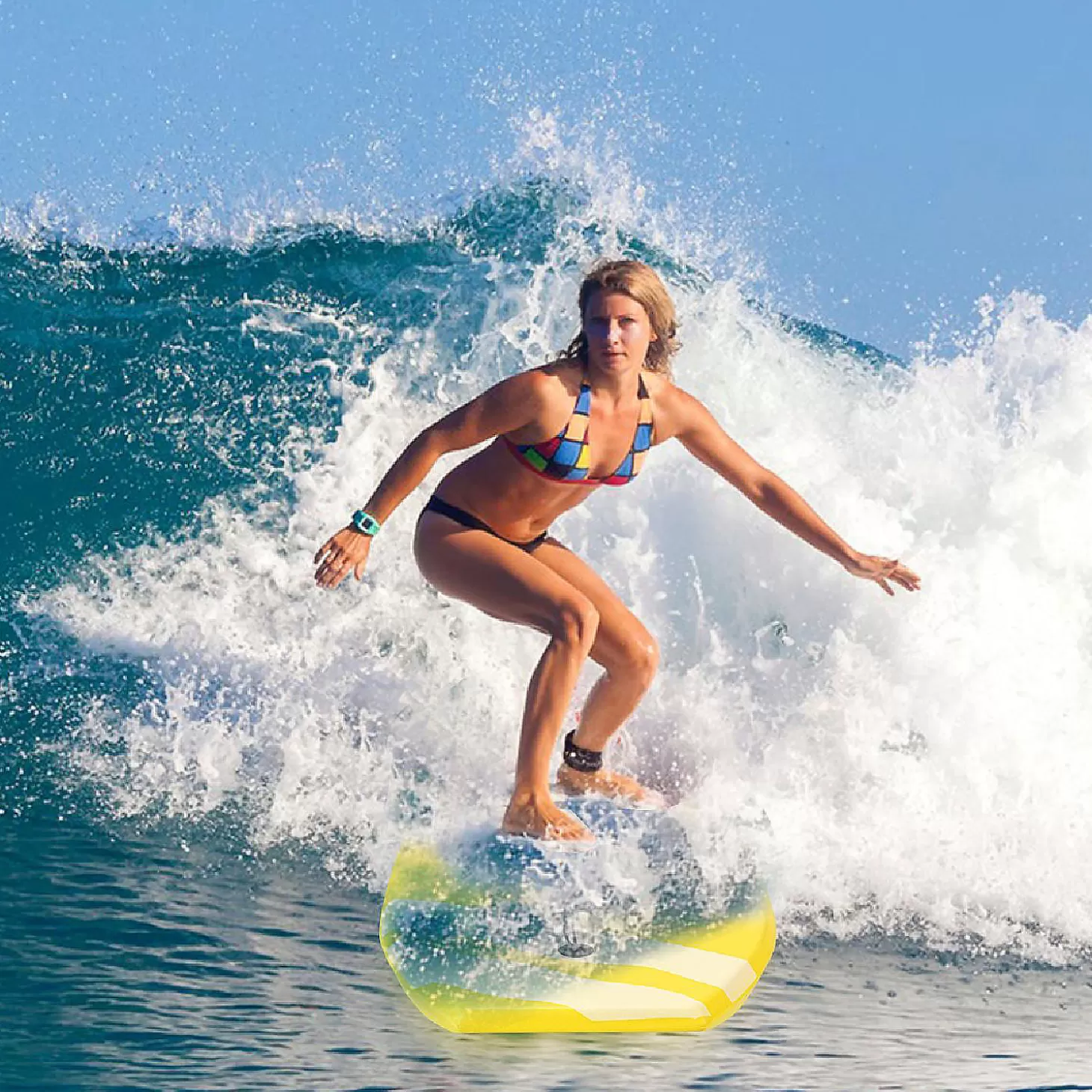 Cheap Goplus 41'' Lightweight Super Bodyboard Surfing W/Leash Ixpe Deck Eps Core Boarding Yellow Water Toys