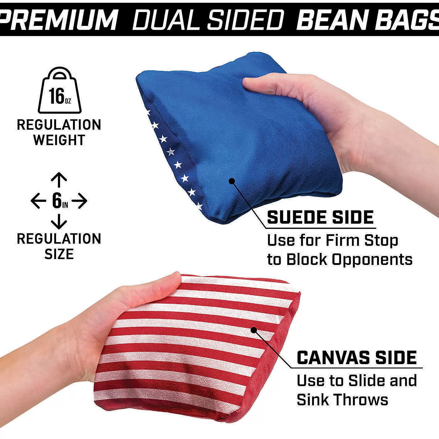 Online Gosports Dual Sided Cornhole Bean Bags | Slide & Stop Regulation Tournament Bean Bags Set Of 8 Lawn Games