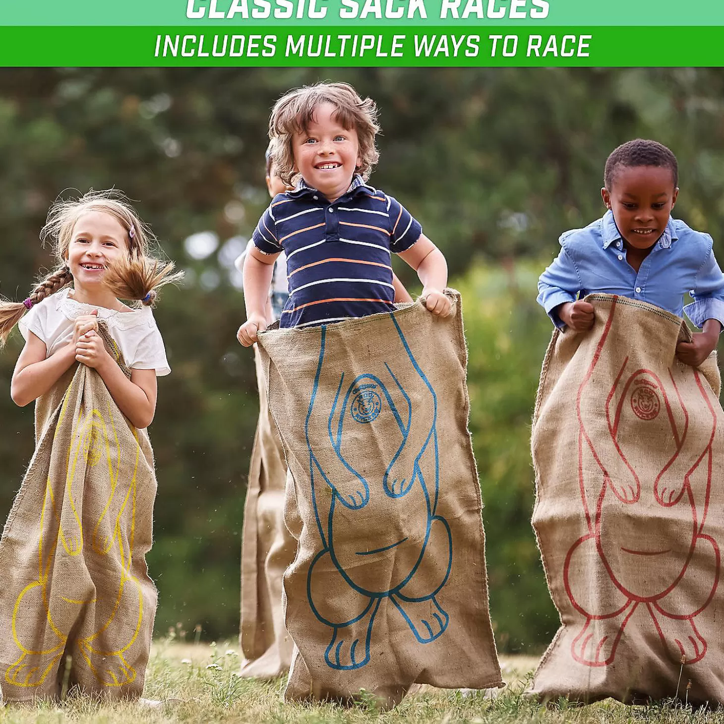 Cheap Gosports Roo Racers Sack Race Game 6 Pack - Xl Size Burlap Potato Sack Races For Kids & Adults Lawn Games