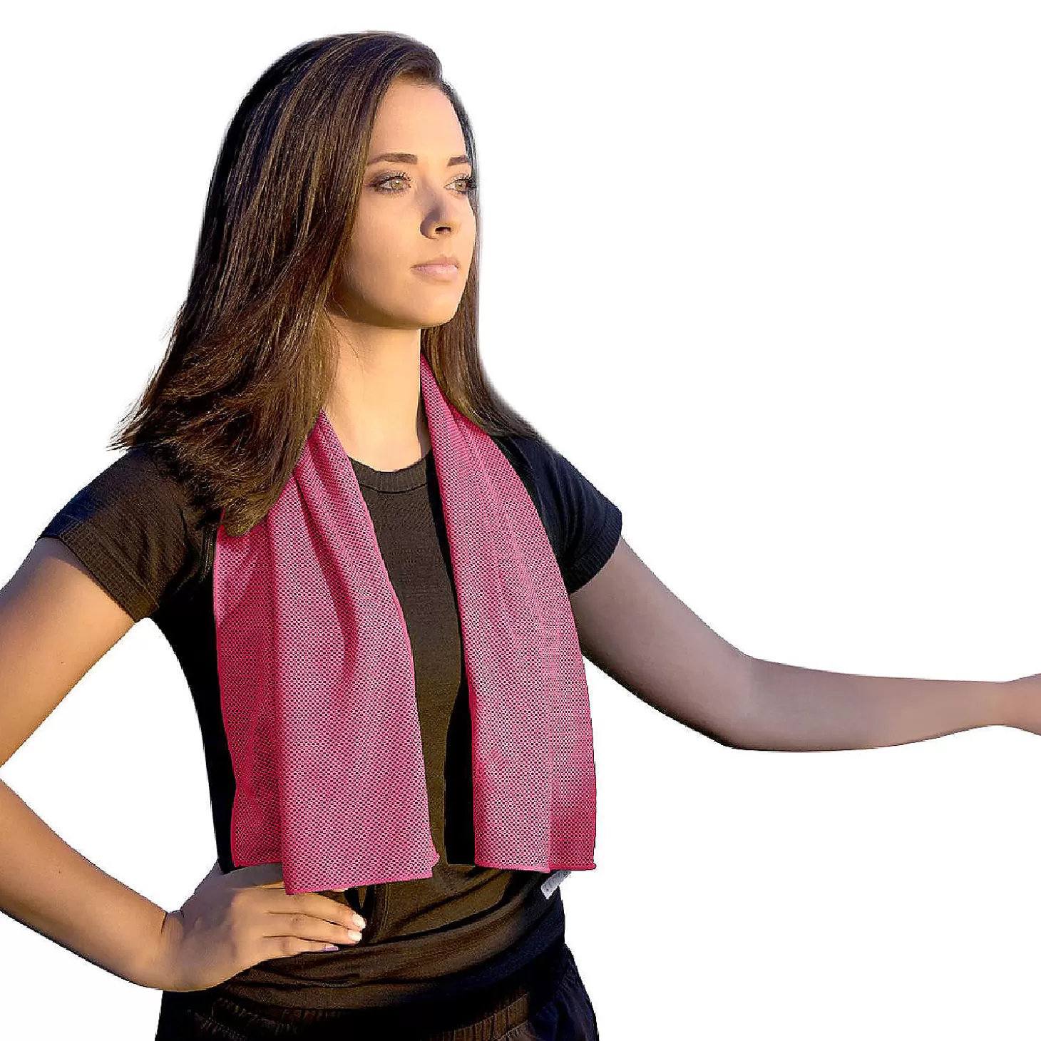 Hot Grand Fusion 2Kool Sports Cooling Towel With 13.5 Oz. Tritan Water Bottle For Sports / Hot Pink Water Toys