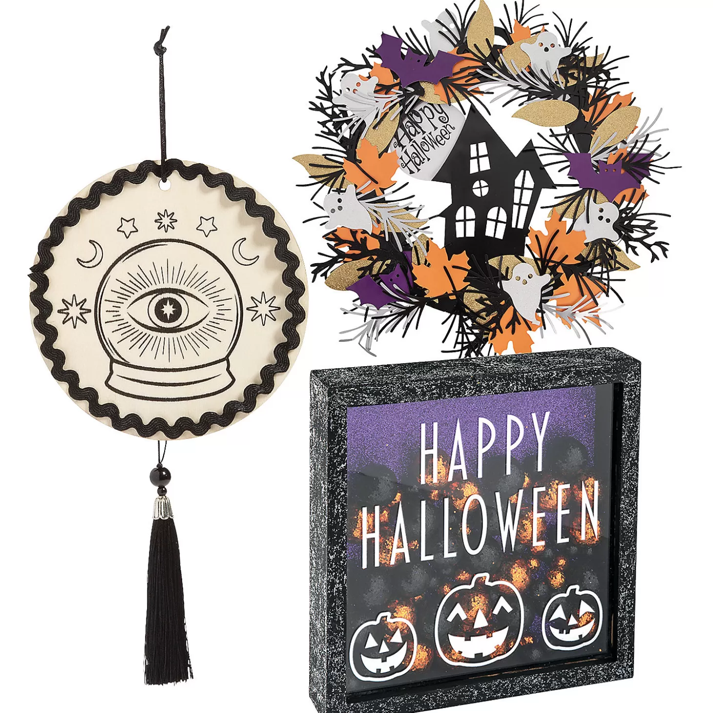Outlet Halloween Decorations Craft Kit Assortment - Makes 3 Diy Adult Crafts