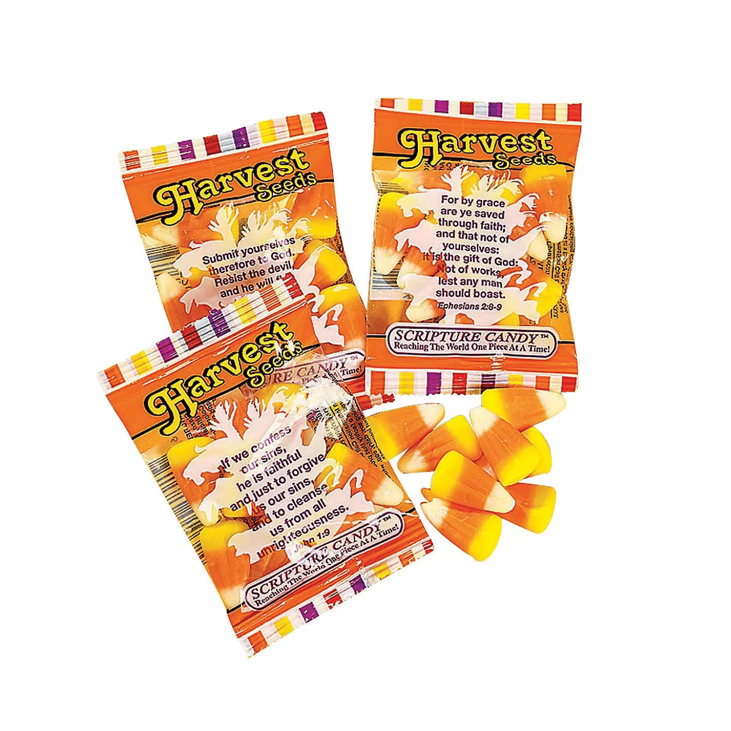 Online Harvest Seeds Scripture Candy™ Corn - 17 Pc. Halloween Candy