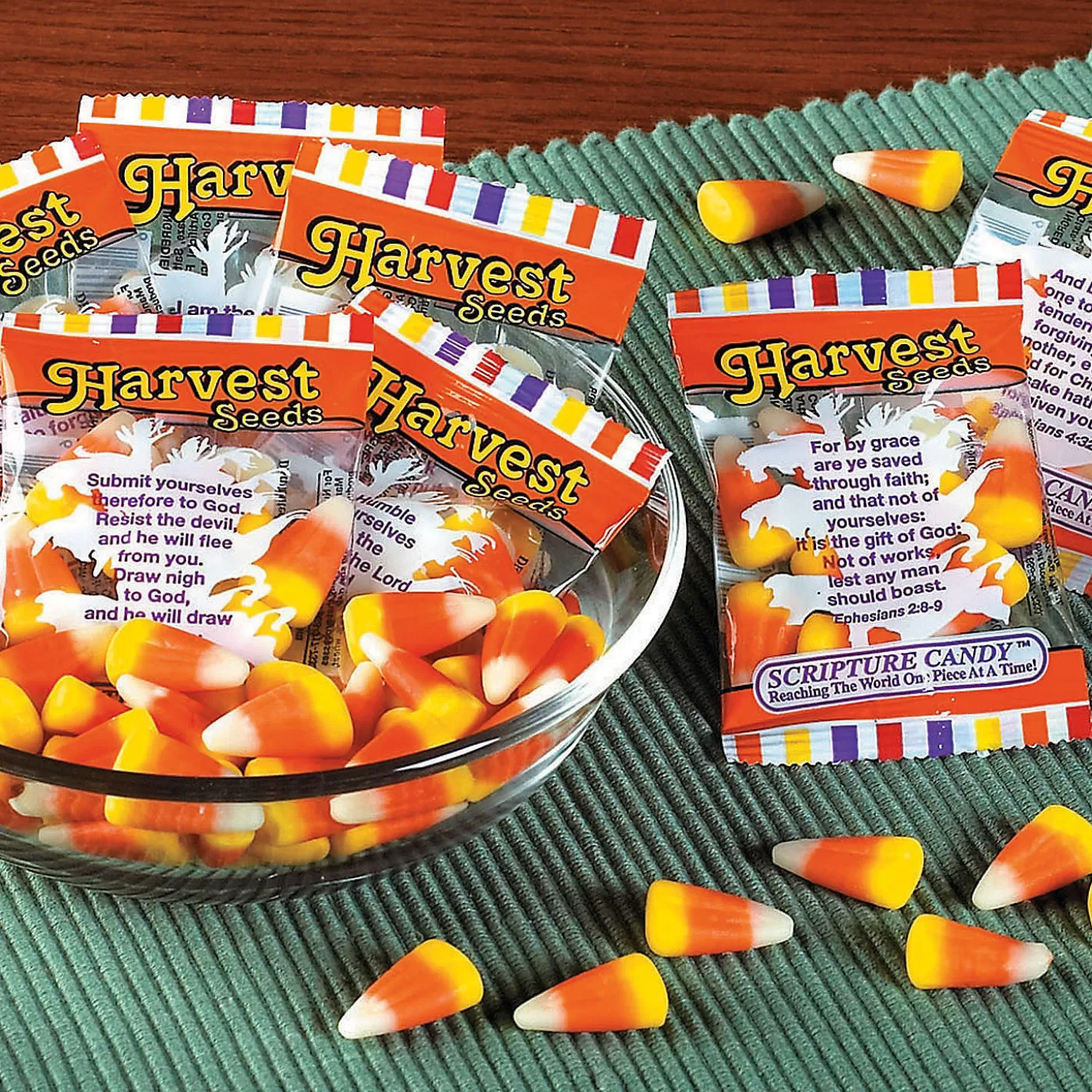 Online Harvest Seeds Scripture Candy™ Corn - 17 Pc. Halloween Candy