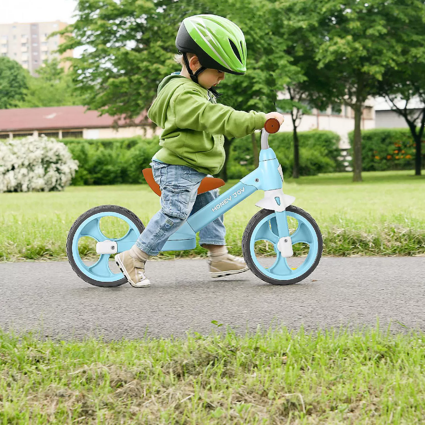 Outlet Honey Joy Toddler Balance Bike W/ Feet Rests For 2-5 Yr Blue Riding Toys