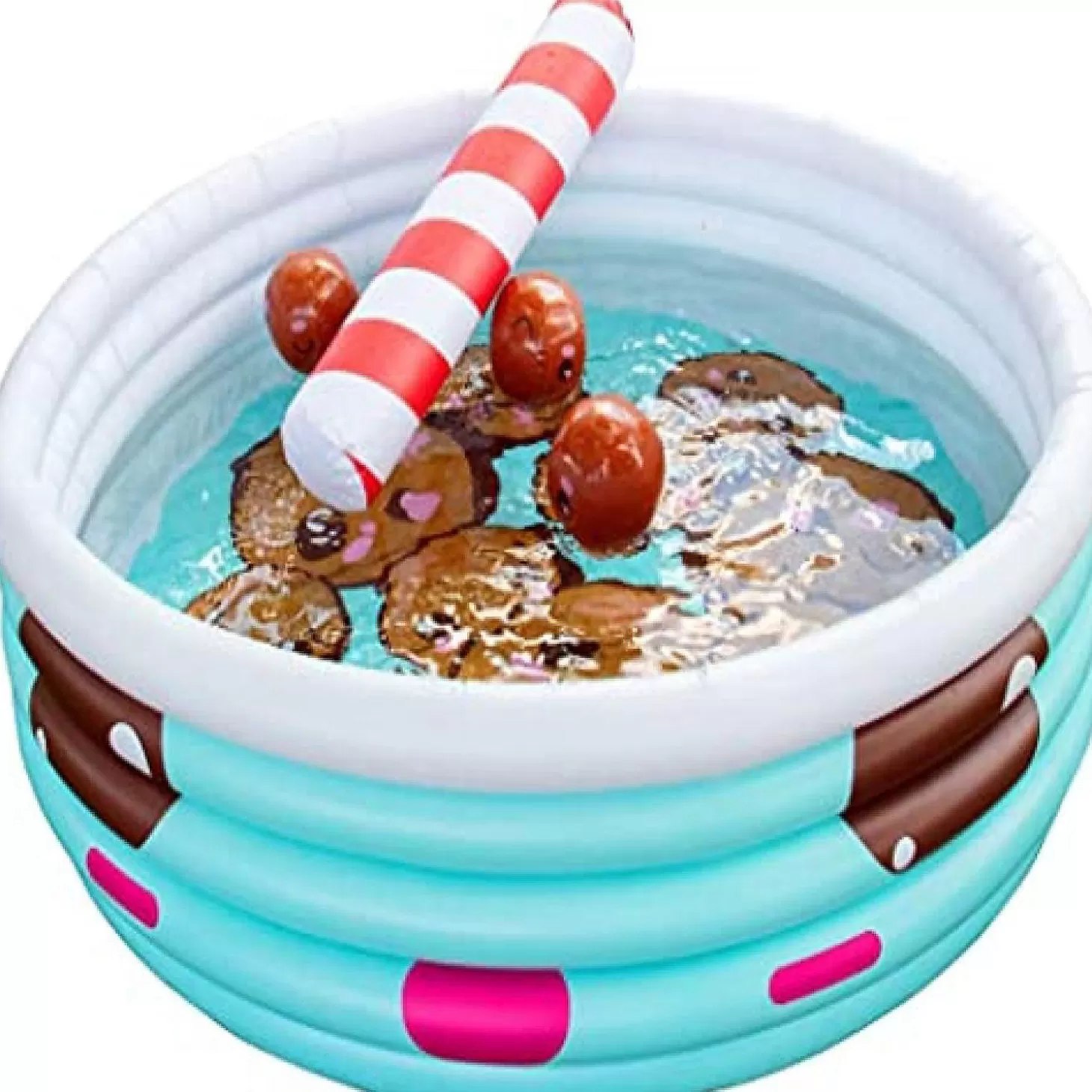 New Inflatable 67" X 26" Large Kiddie Pool- Kawaii Inspired Children's Pool W Play Pillow Floats And Accessories - Family Sized For Baby, Toddlers, Kids, And Adults Water Toys