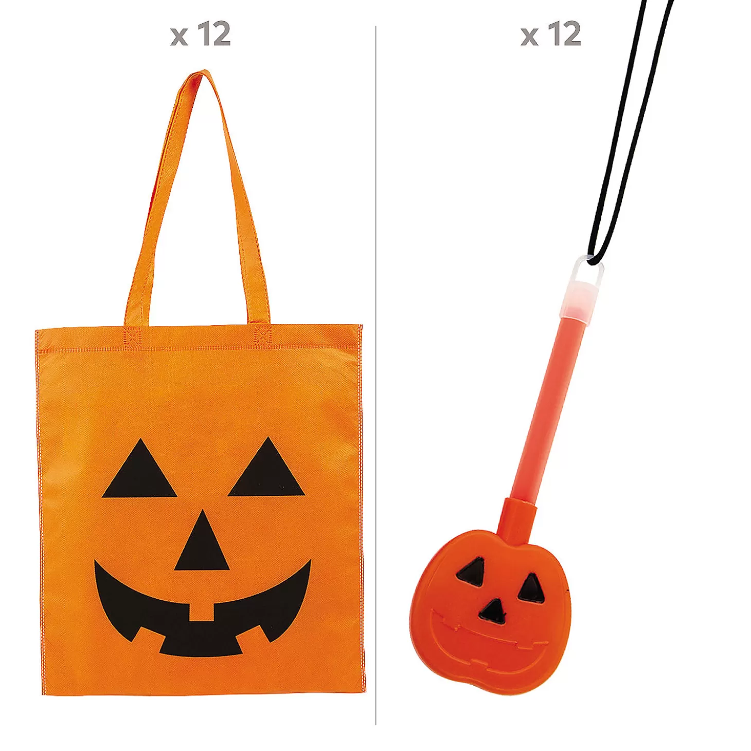 Flash Sale Jack-O'-Lantern Trick Or Treating Accessories Kit For 12 Halloween Bags
