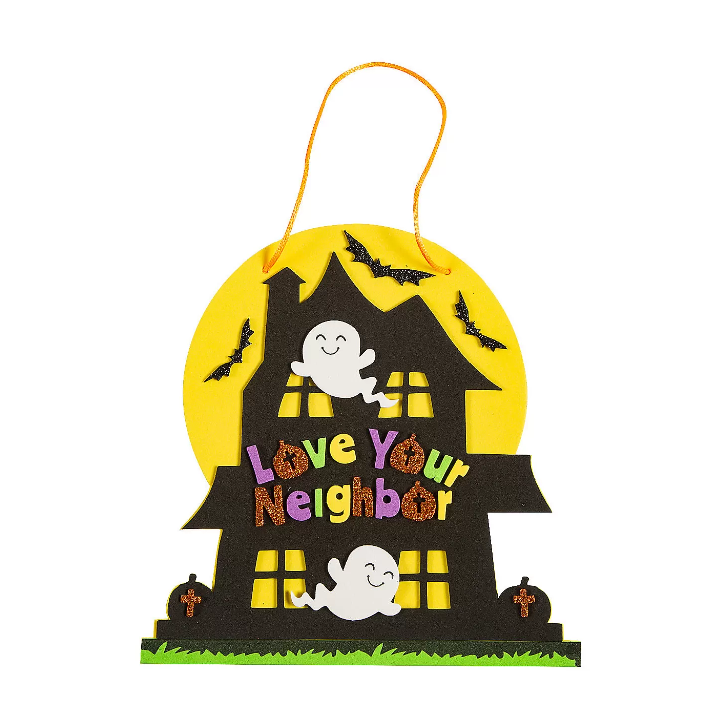 Online Love Your Neighbor Halloween Sign Craft Kit - Makes 12 Religious Halloween