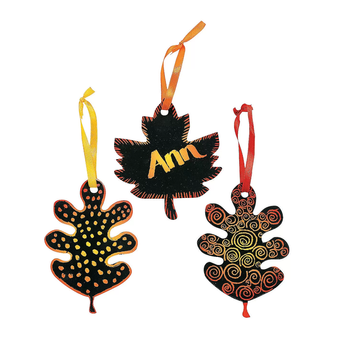 Online Magic Color Scratch Black Fall Leaves - 24 Pc. Boo Bags