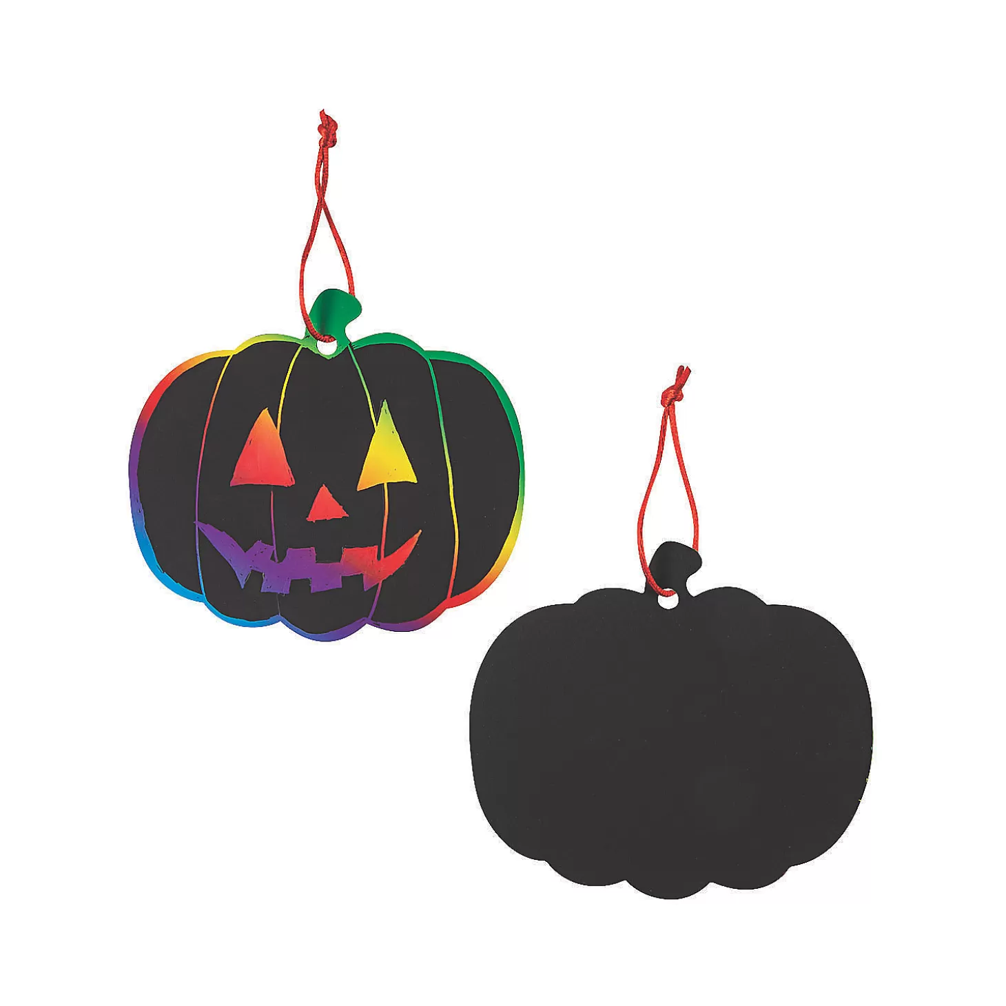 Sale Magic Color Scratch Pumpkin Ornaments - 24 Pc. Boo Bags