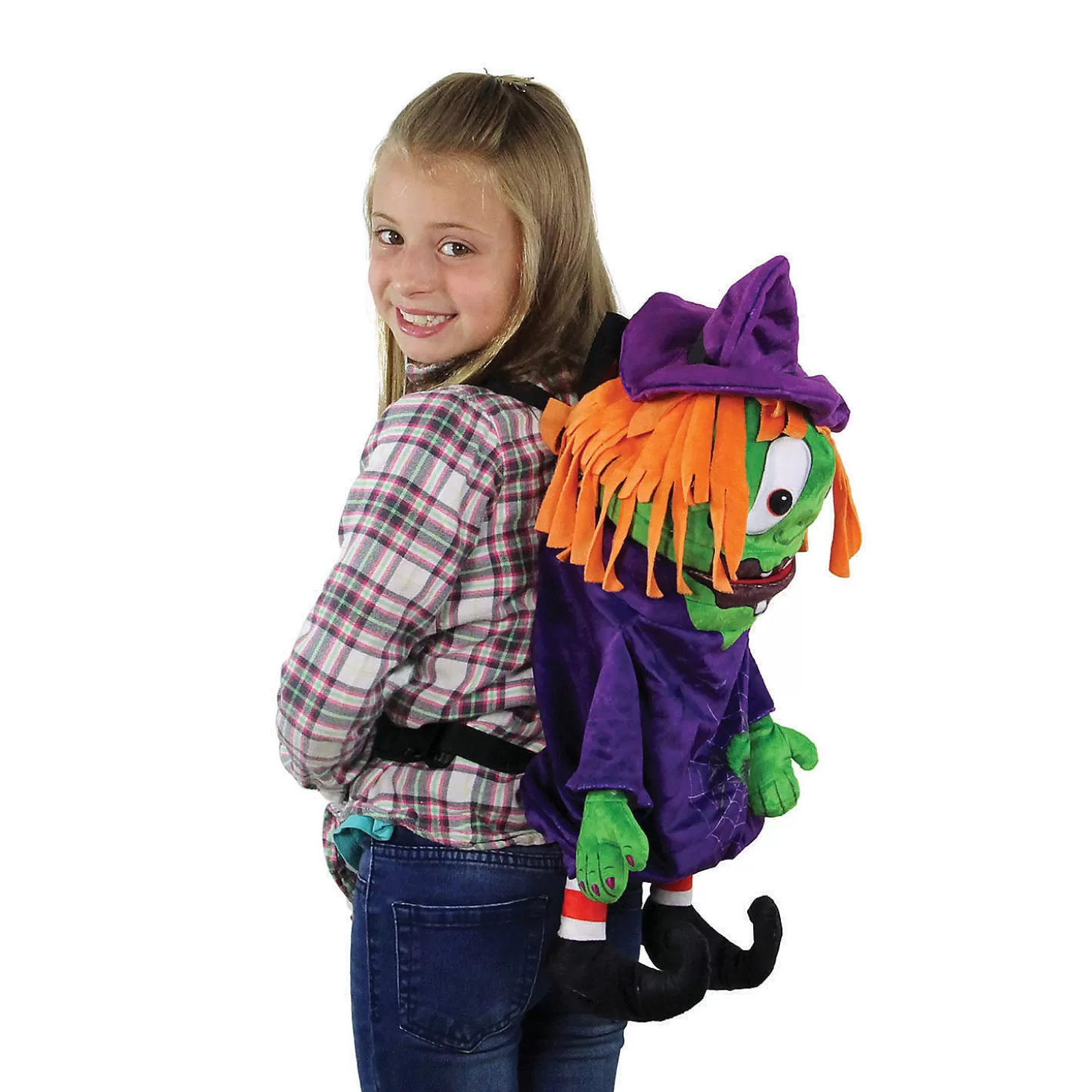 Fashion Northlight 23" Purple And Green Witch Unisex Child Trick Or Treat Halloween Bag Costume Accessory Halloween Bags