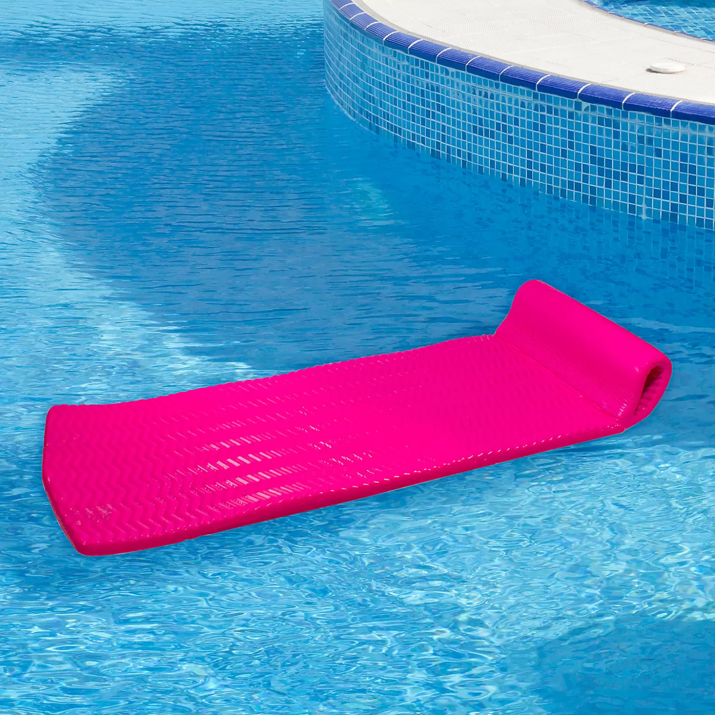 Outlet Northlight 74" Pink Floating Foam Swimming Pool Mattress Lounger With Head Rest Water Toys