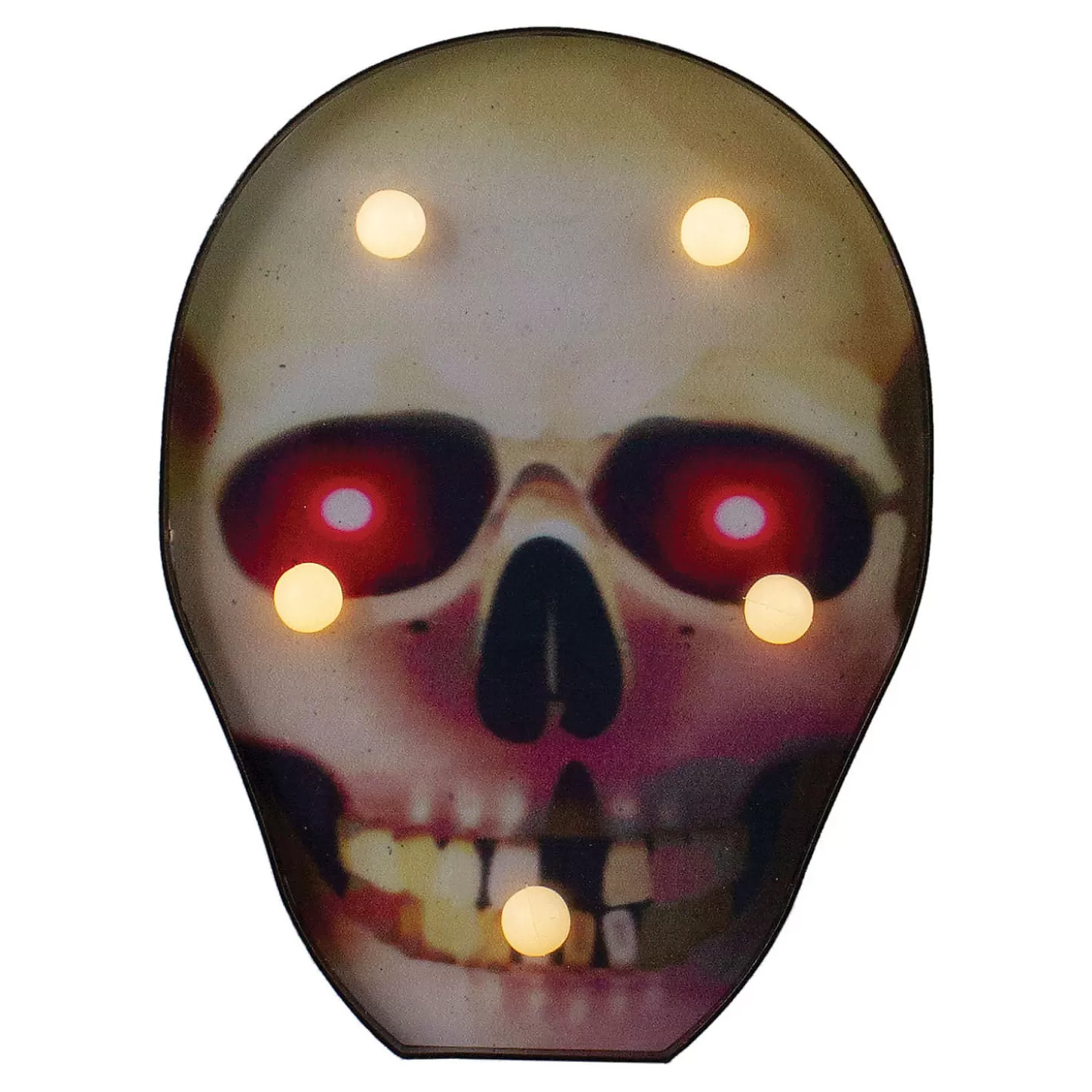 Outlet Northlight 7" Lighted Black And Red Skull Halloween Decoration Skulls & Skeletons