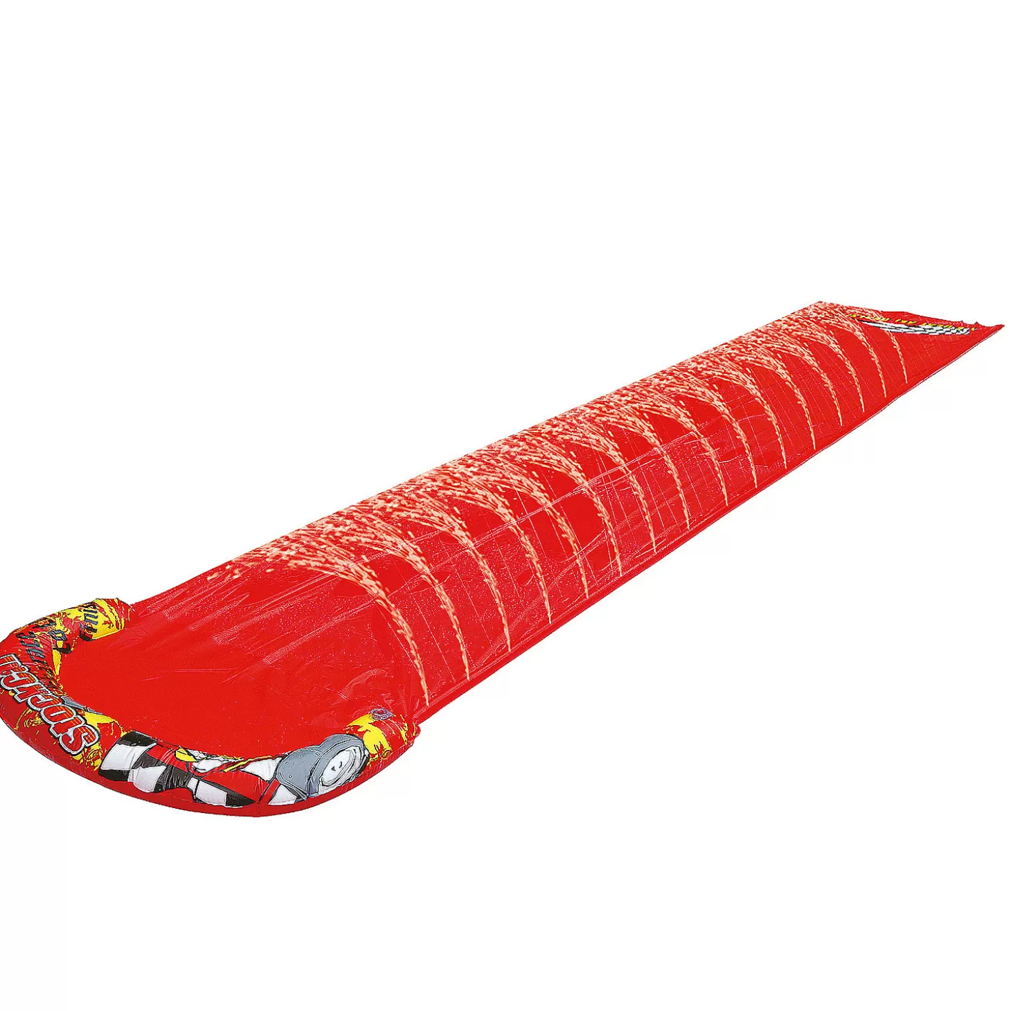 Hot Pool Central 16.5' Red And Yellow Inflatable Race Car Water Slide Water Toys